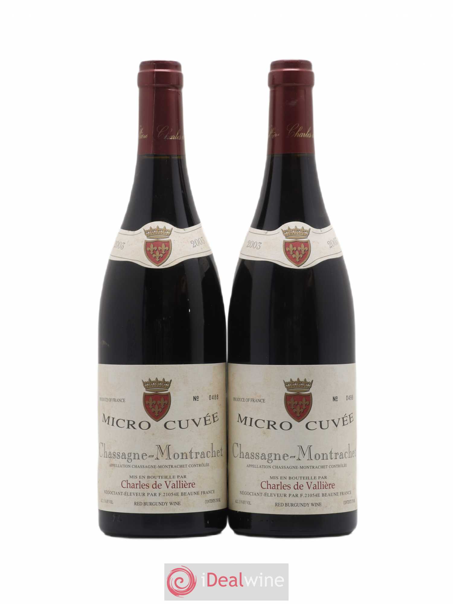 Chassagne-Montrachet Micro Cuvée Charles de Vallière 2003 - Posten von 2 Flaschen - 0