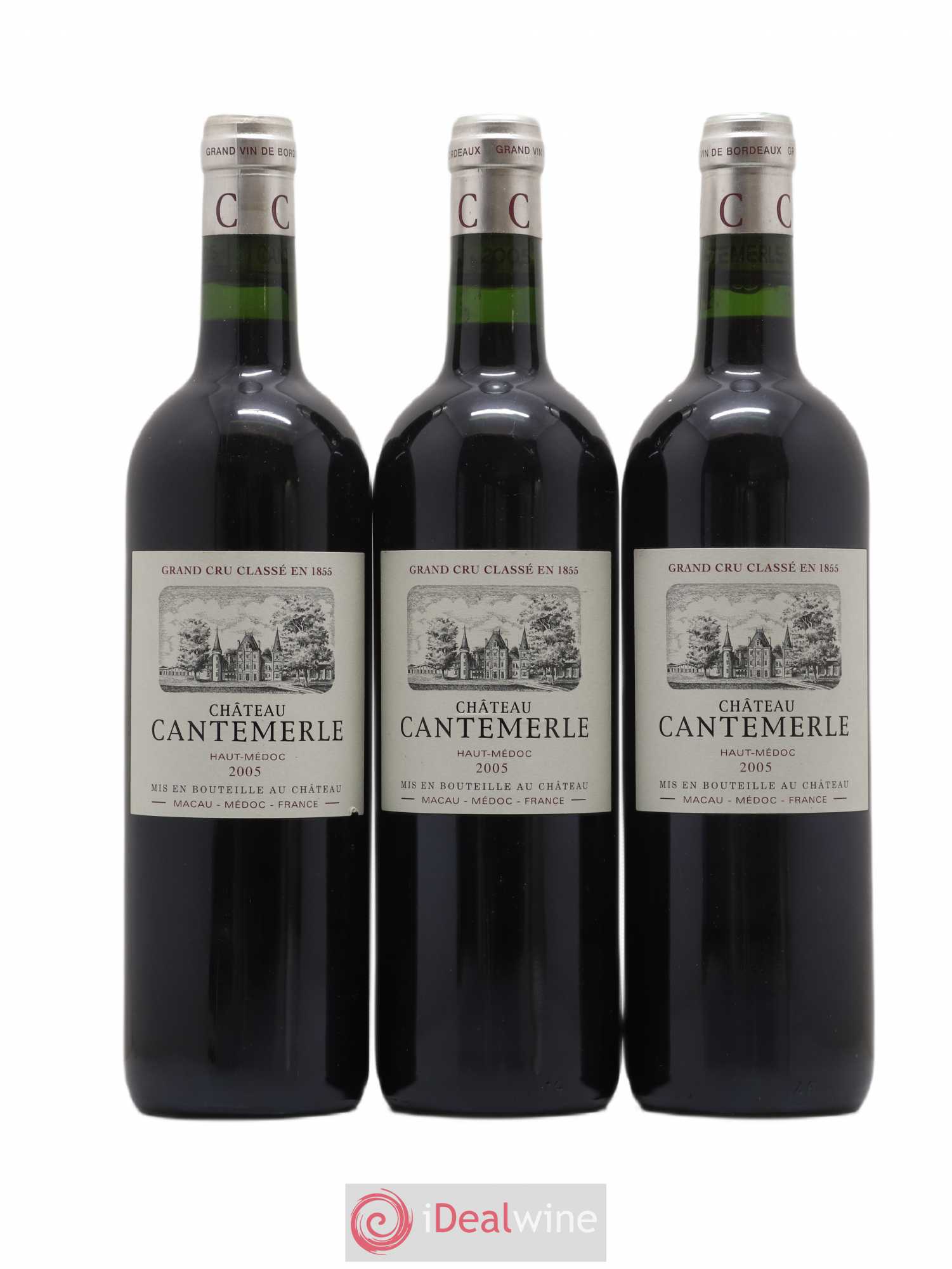 Château Cantemerle 5ème Grand Cru Classé 2005 - Lot de 3 bouteilles - 0