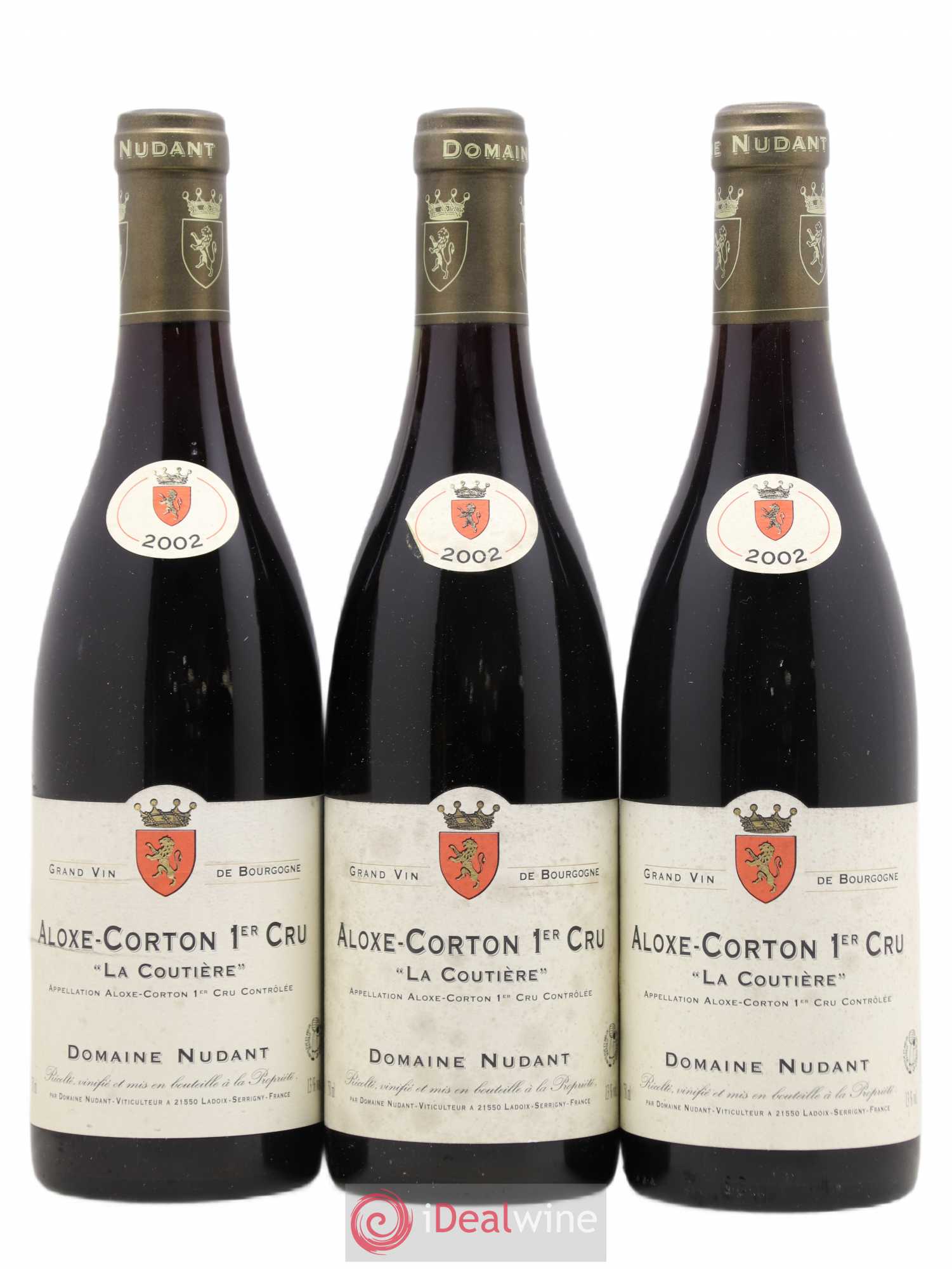 Aloxe-Corton 1er Cru La Coutiere Domaine Nudant 2002 - Posten von 3 Flaschen - 0