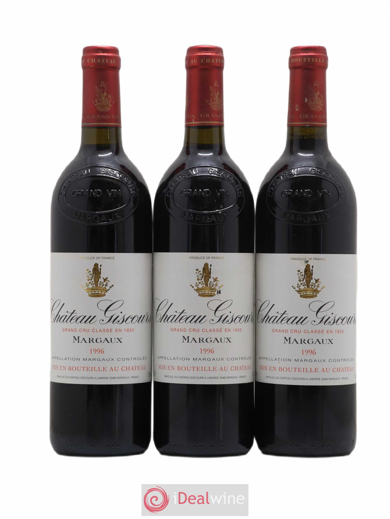 Château Giscours 3ème Grand Cru Classé 1996 - Lot de 3 bouteilles - 0