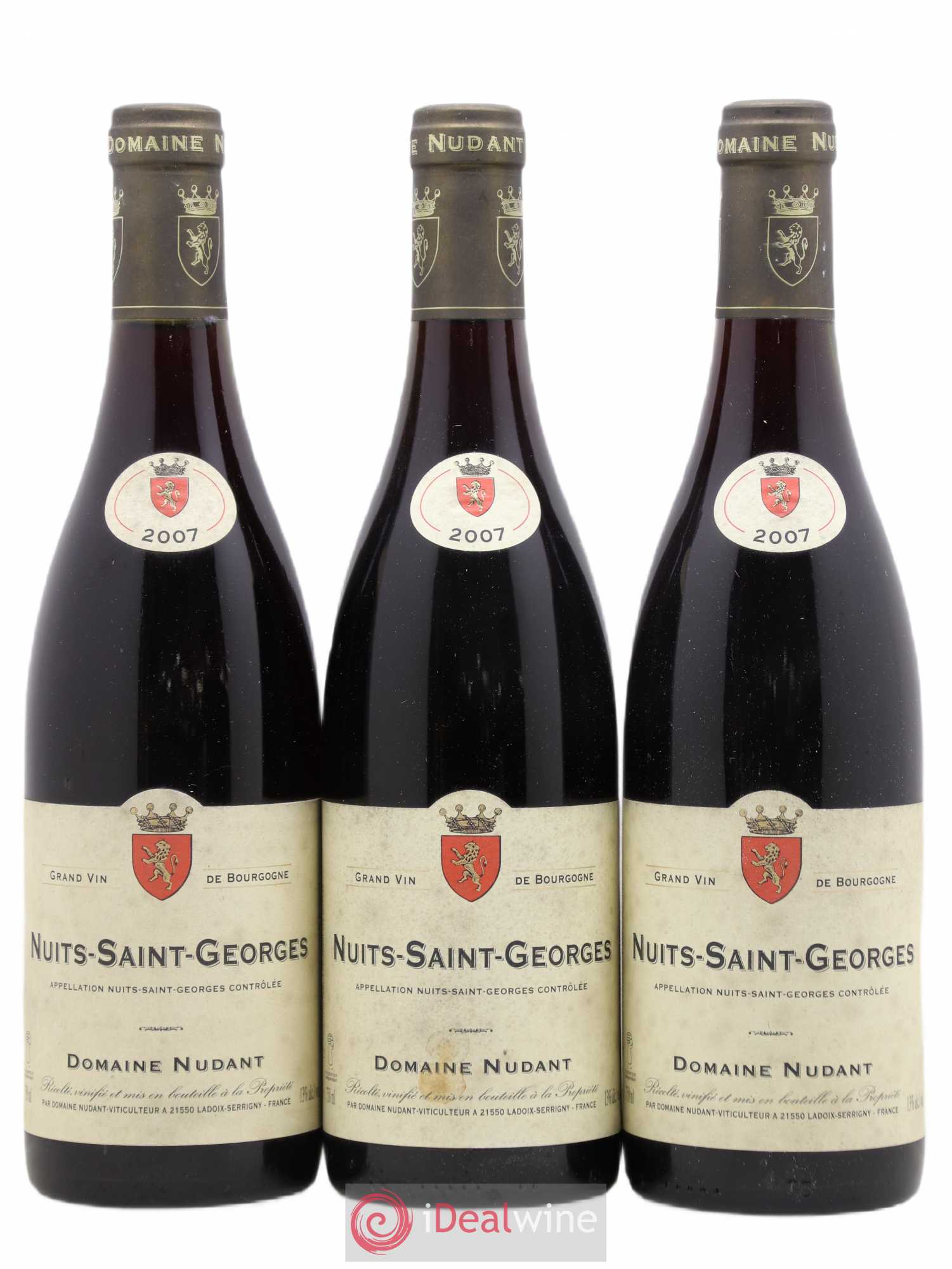 Nuits-Saint-Georges Domaine Nudant 2007 - Lot de 3 bouteilles - 0