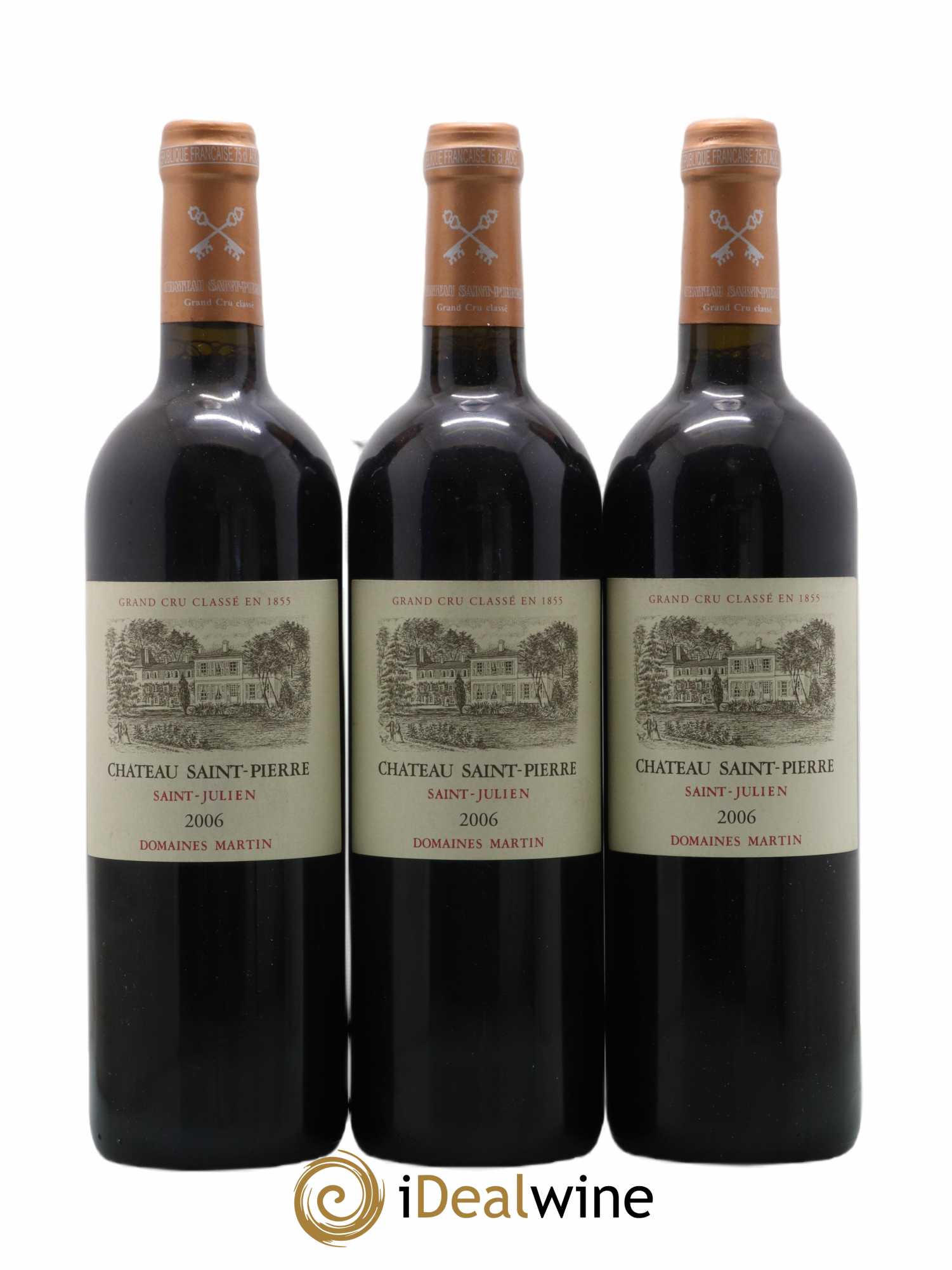 Château Saint-Pierre 4ème Grand Cru Classé (sans prix de réserve) 2006 - Lot de 3 bouteilles - 0