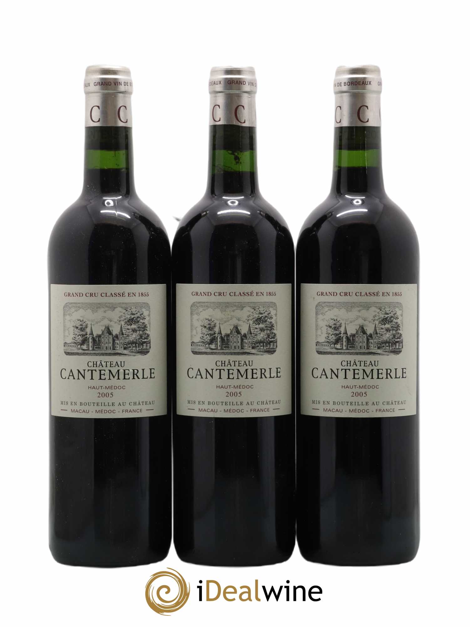 Château Cantemerle 5ème Grand Cru Classé 2005 - Lot de 3 bouteilles - 0