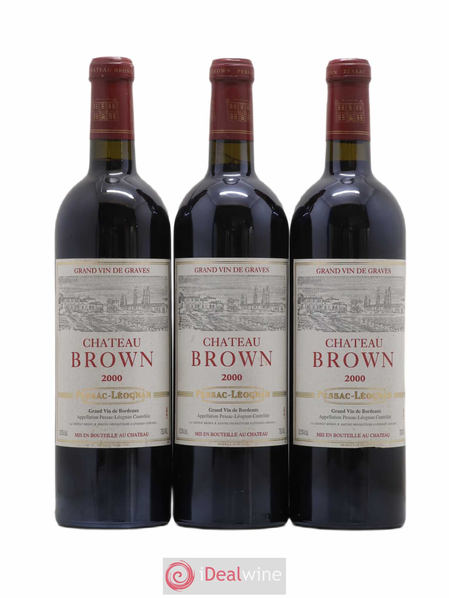 Château Brown 2000 - Lot de 3 bouteilles - 0
