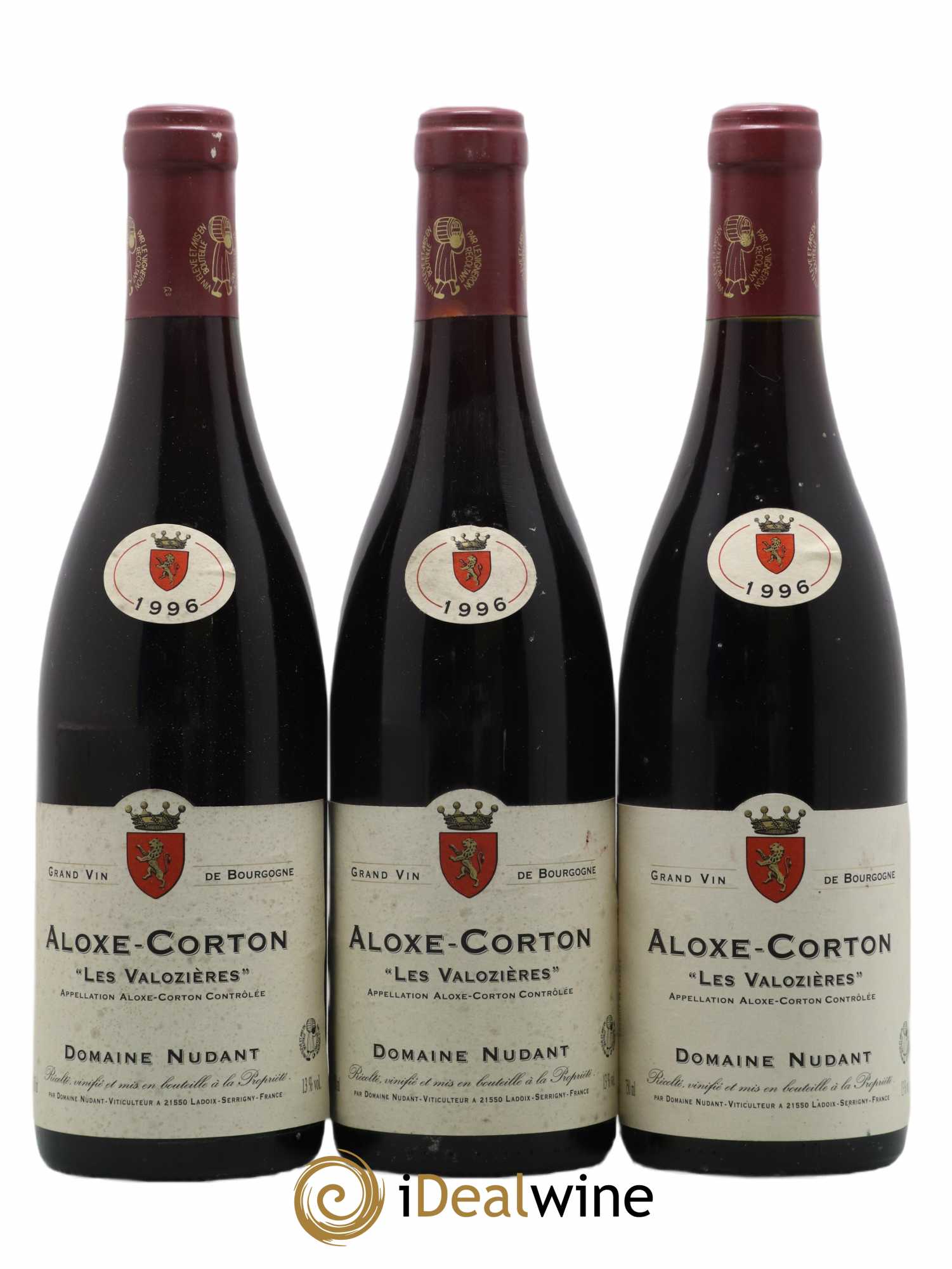 Aloxe-Corton Les Valozieres Domaine Nudant 1996 - Lot de 3 bouteilles - 0