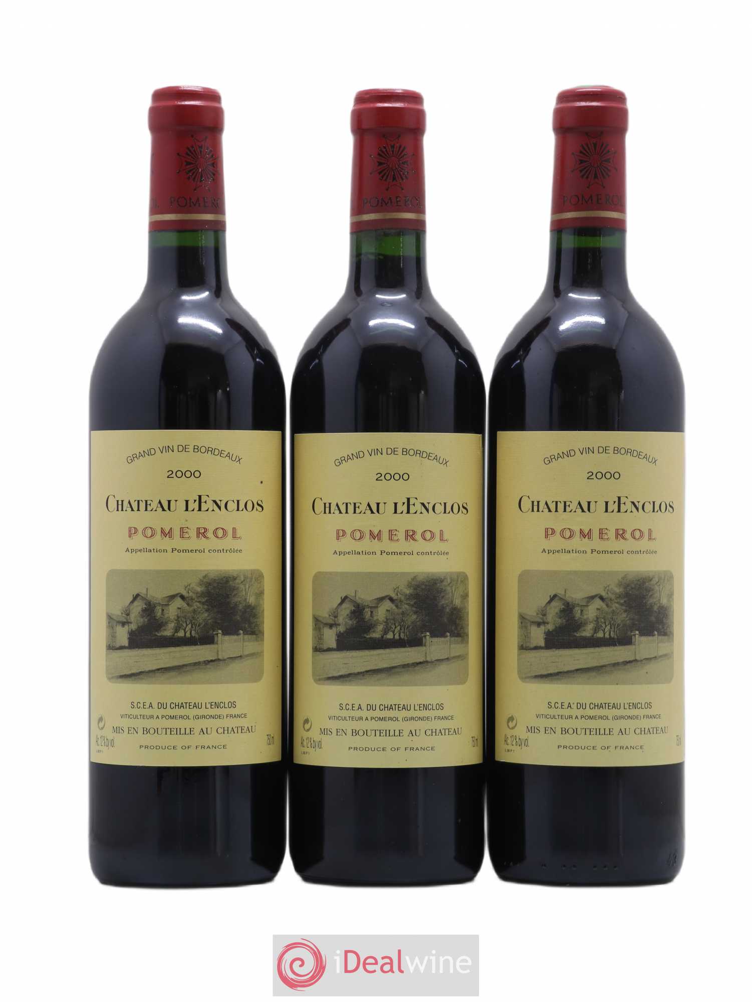 Château l' Enclos 2000 - Lot de 3 bouteilles - 0