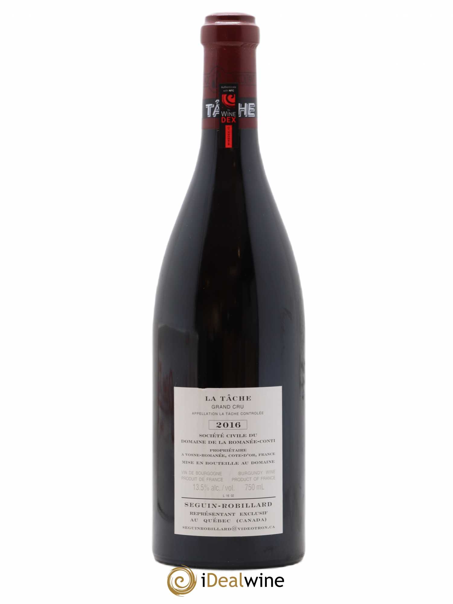La Tâche Grand Cru Domaine de la Romanée-Conti 2016 - Lot de 1 bouteille - 1