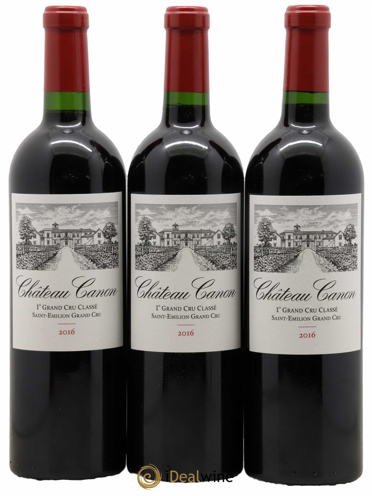 Château Canon 1er Grand Cru Classé B 2016 - Lot de 3 bouteilles - 0