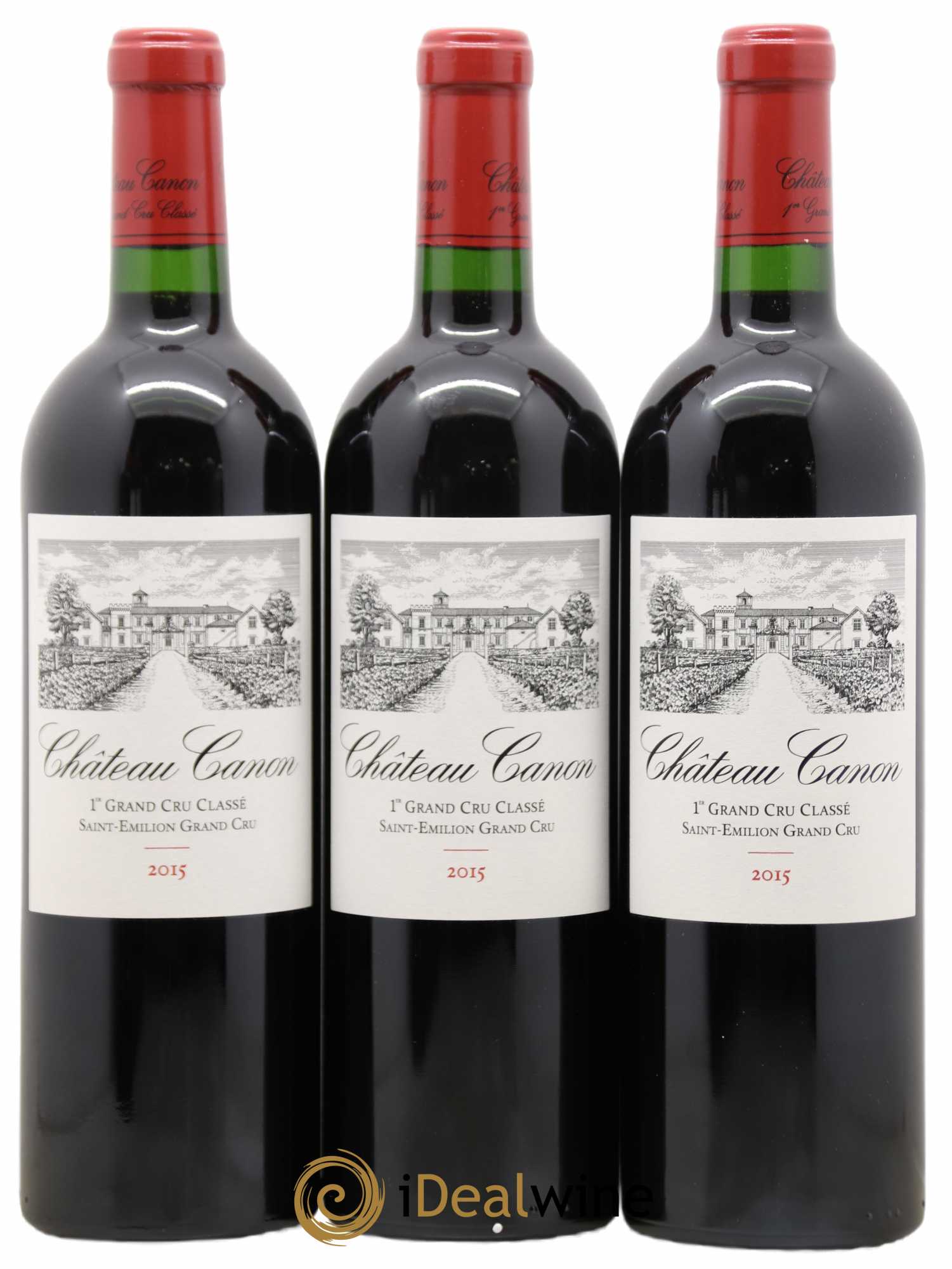 Château Canon 1er Grand Cru Classé B 2015 - Lot de 3 bouteilles - 0