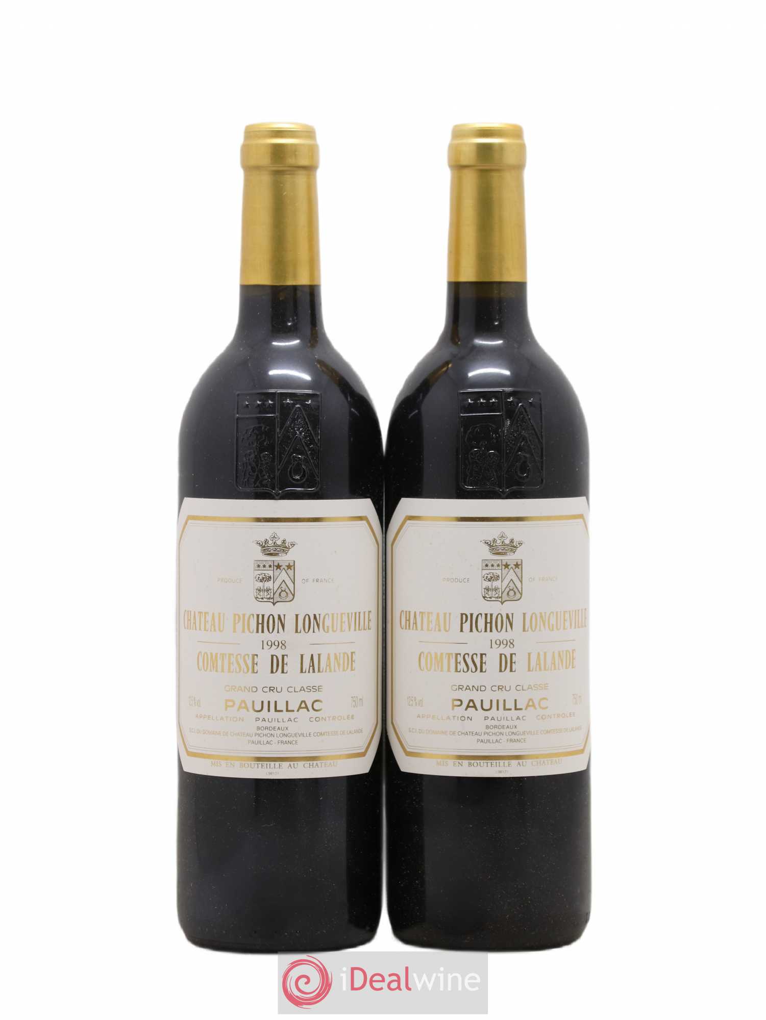 Château Pichon Longueville Comtesse de Lalande 2ème Grand Cru Classé 1998 - Lot de 2 bouteilles - 0