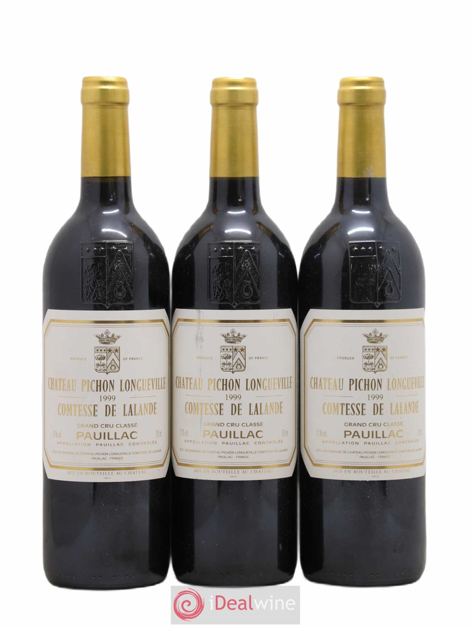 Château Pichon Longueville Comtesse de Lalande 2ème Grand Cru Classé 1999 - Lot de 3 bouteilles - 0