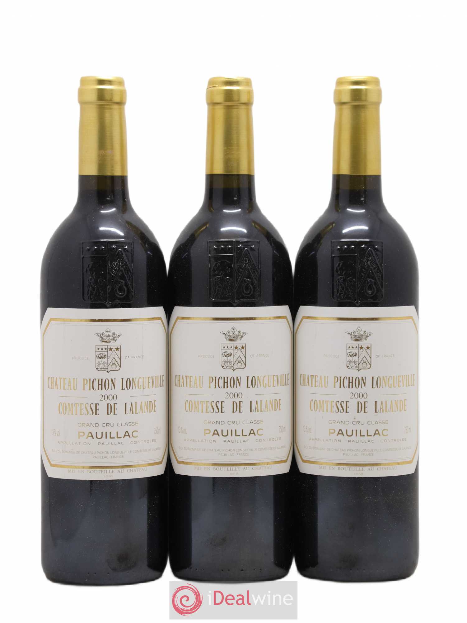 Château Pichon Longueville Comtesse de Lalande 2ème Grand Cru Classé 2000 - Lot de 3 bouteilles - 0