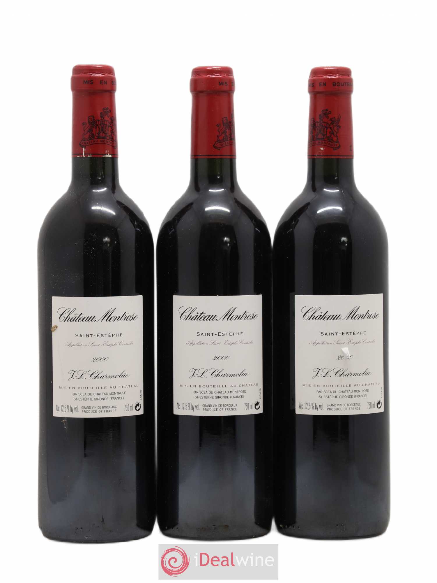 Château Montrose 2ème Grand Cru Classé 2000 - Lot de 3 bouteilles - 1