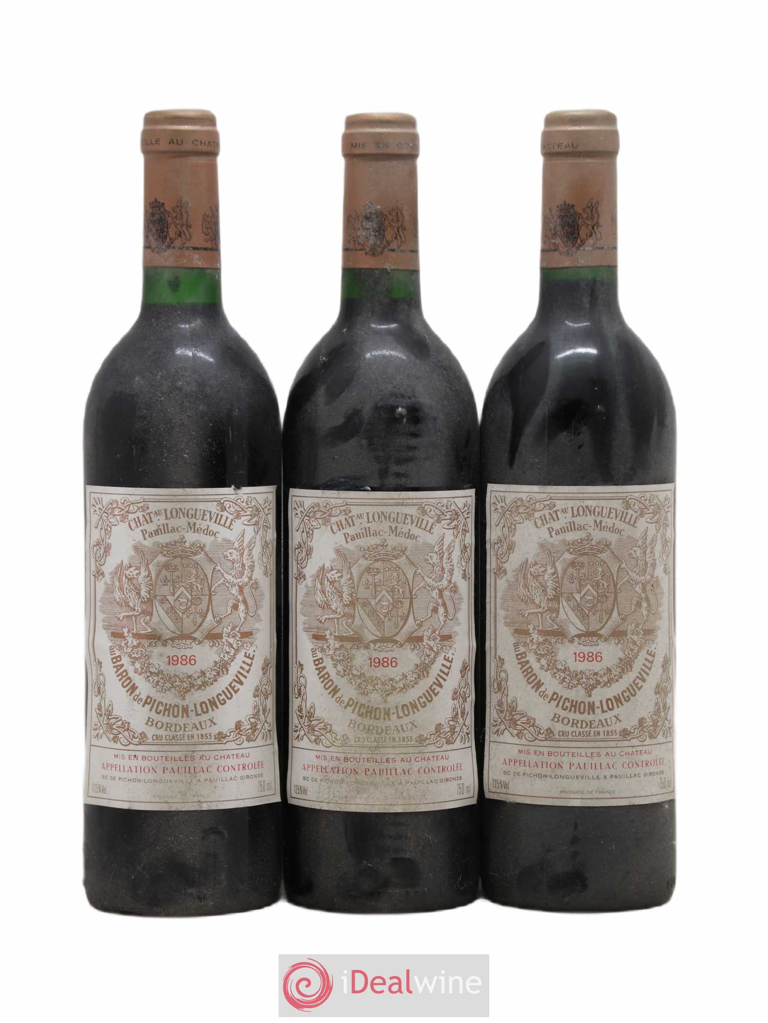 Pichon Longueville Baron 2ème Grand Cru Classé 1986 - Lot de 6 bouteilles - 1