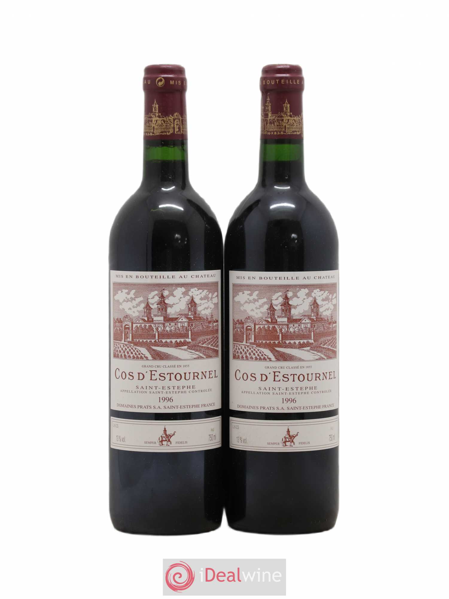 Cos d'Estournel 2ème Grand Cru Classé 1996 - Lot de 2 bouteilles - 0