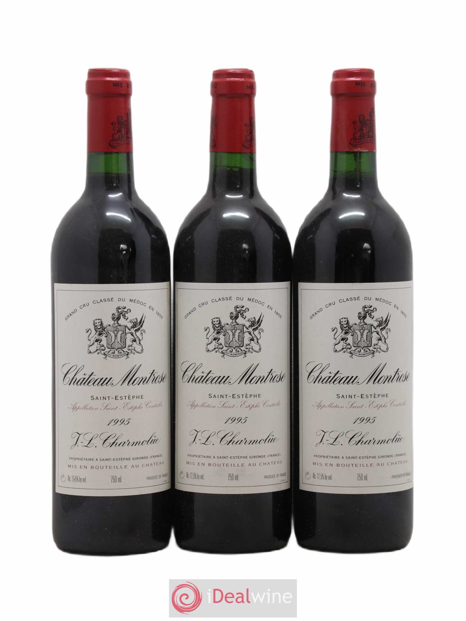 Château Montrose 2ème Grand Cru Classé 1995 - Lot de 3 bouteilles - 0