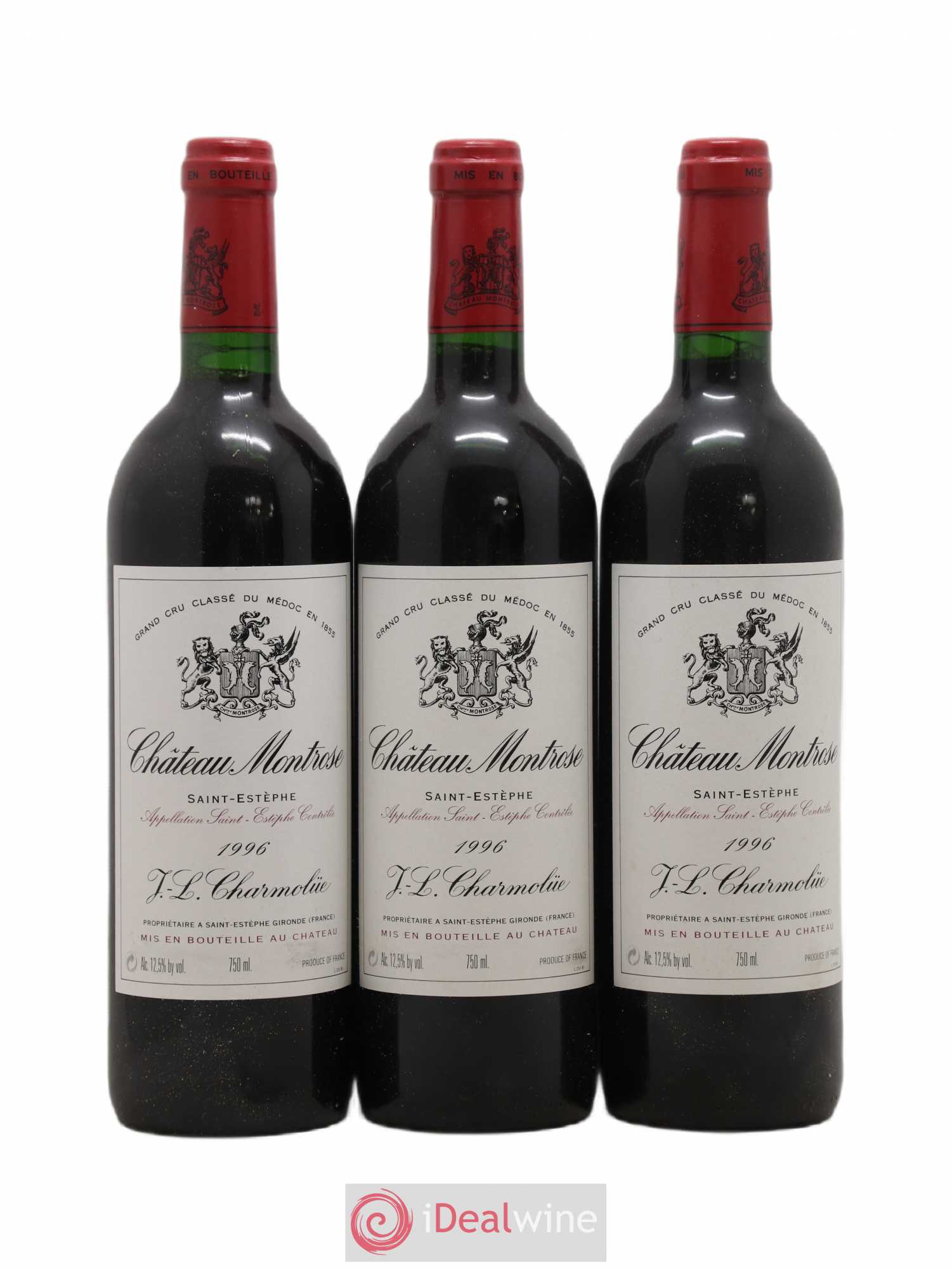 Château Montrose 2ème Grand Cru Classé 1996 - Lot de 3 bouteilles - 0