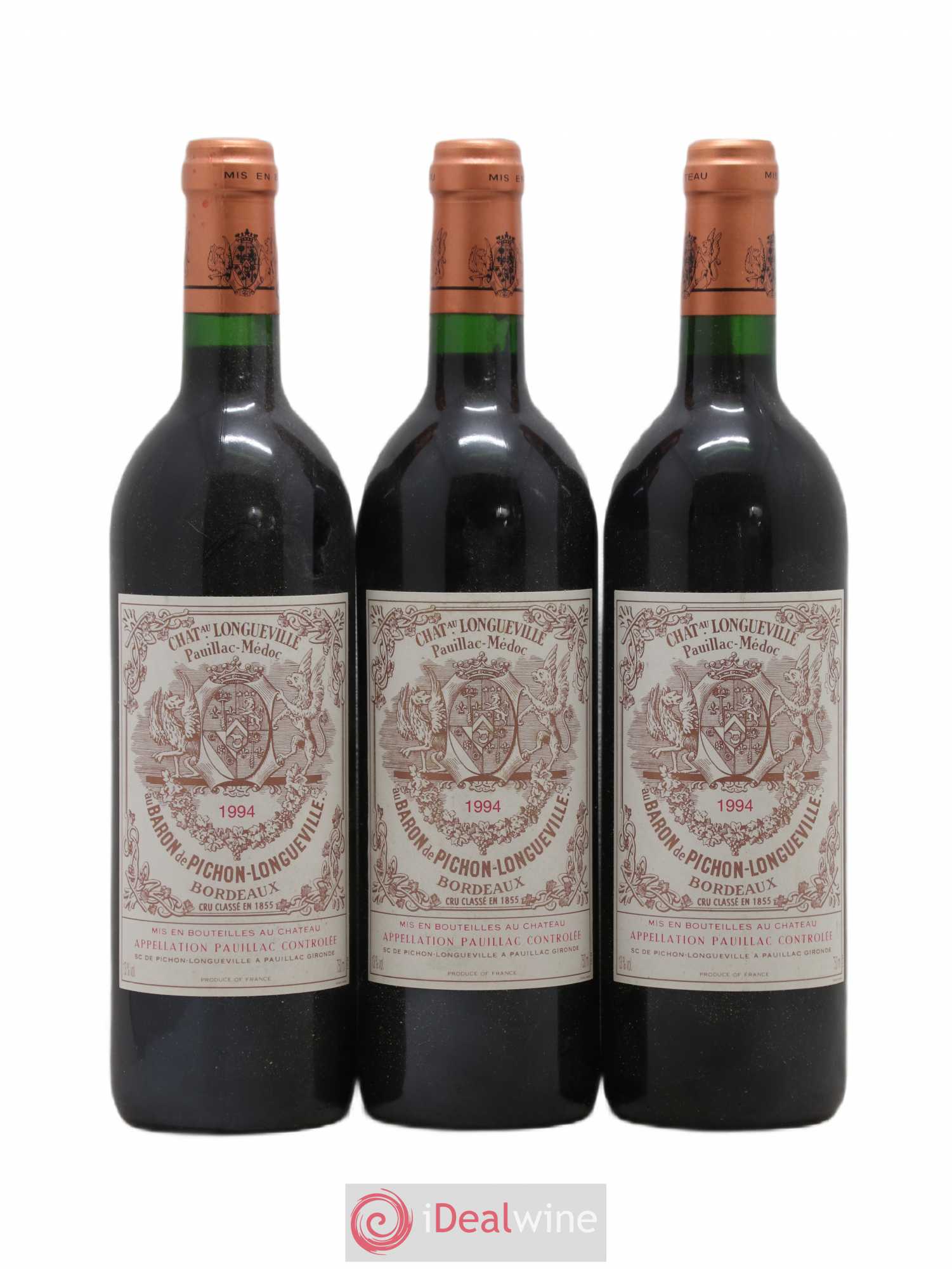 Pichon Longueville Baron 2ème Grand Cru Classé 1994 - Lot de 3 bouteilles - 0