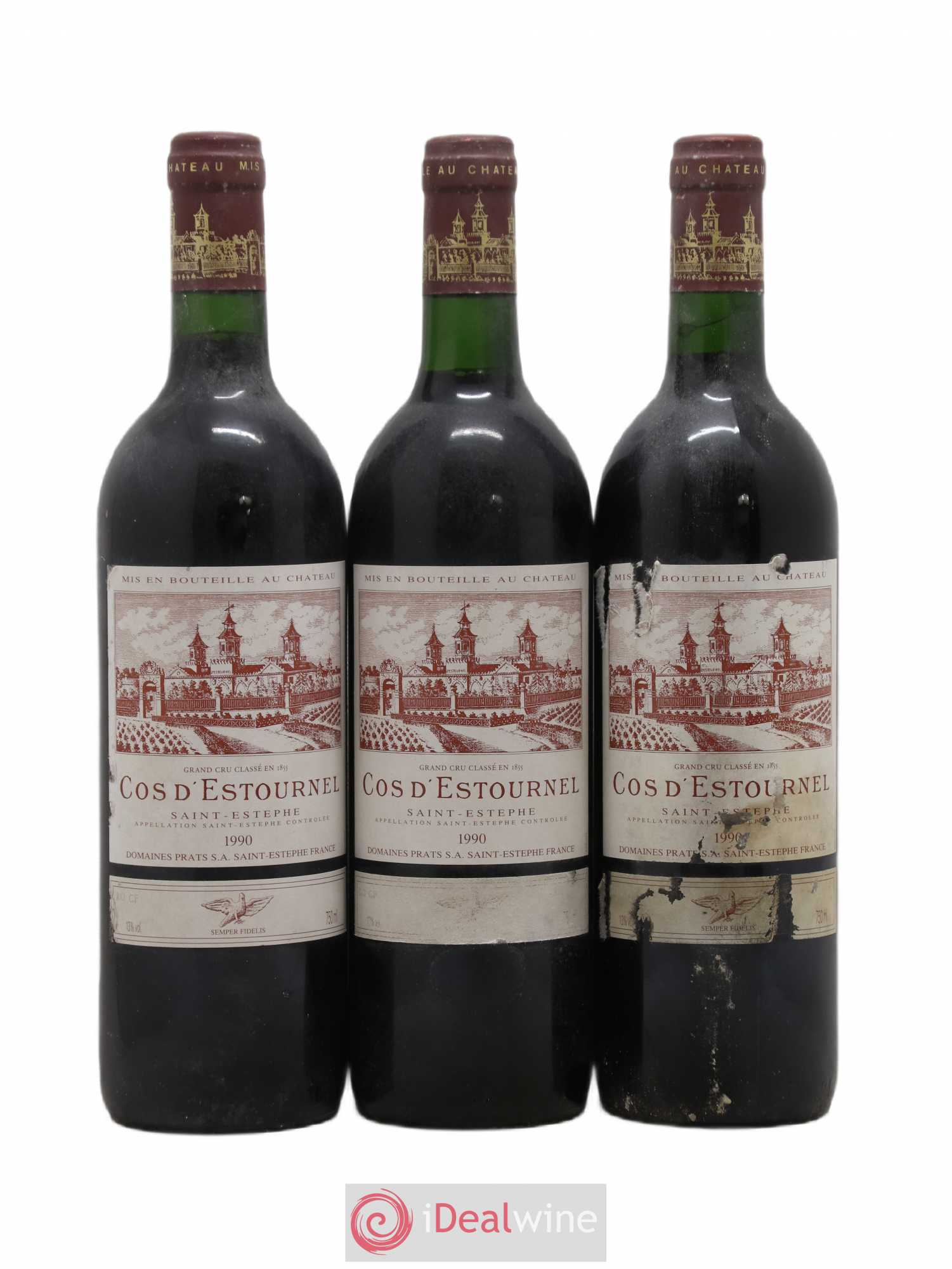 Cos d'Estournel 2ème Grand Cru Classé 1990 - Lot de 3 bouteilles - 0
