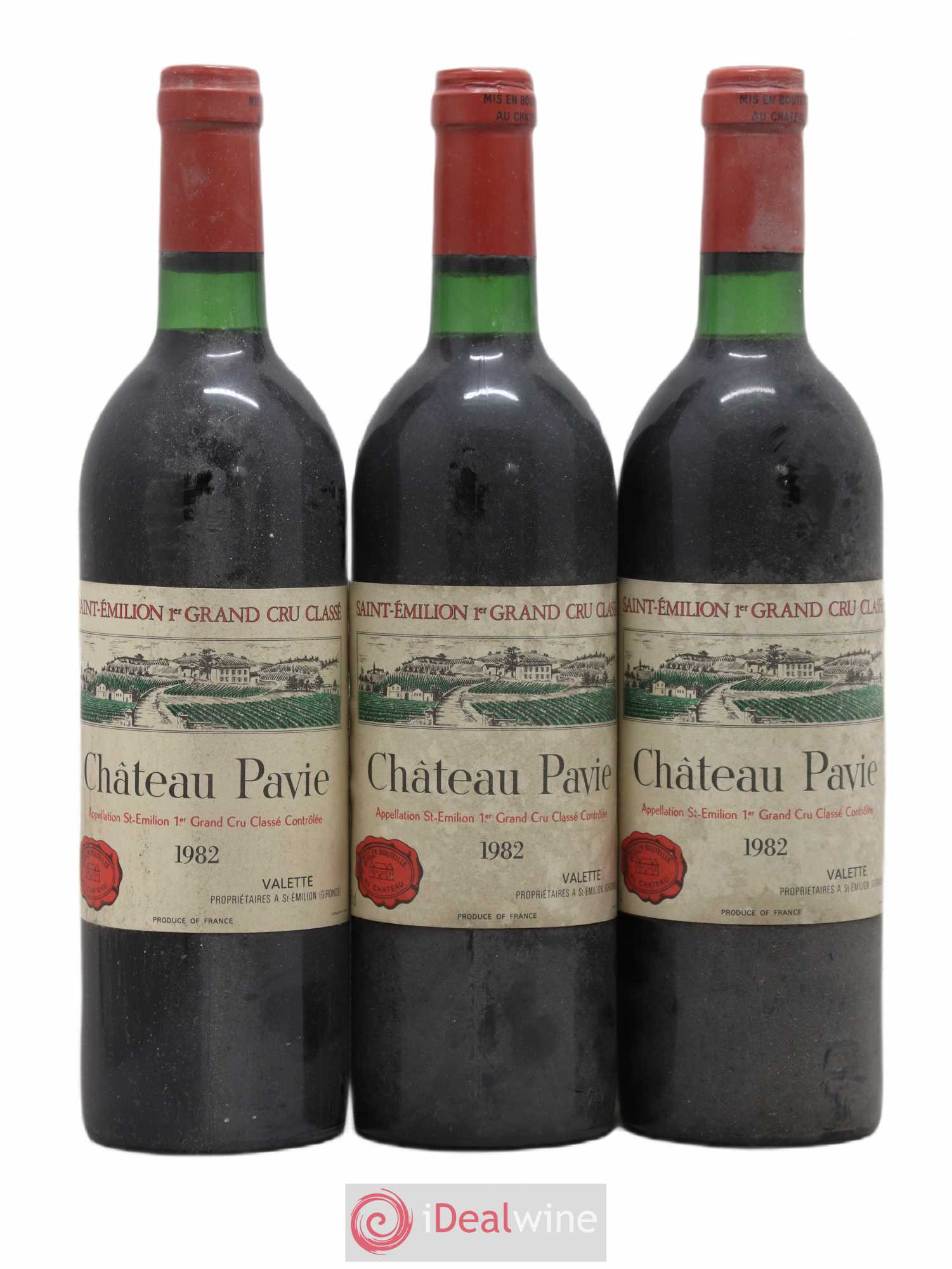 Château Pavie 1er Grand Cru Classé A 1982 - Lot de 3 bouteilles - 0