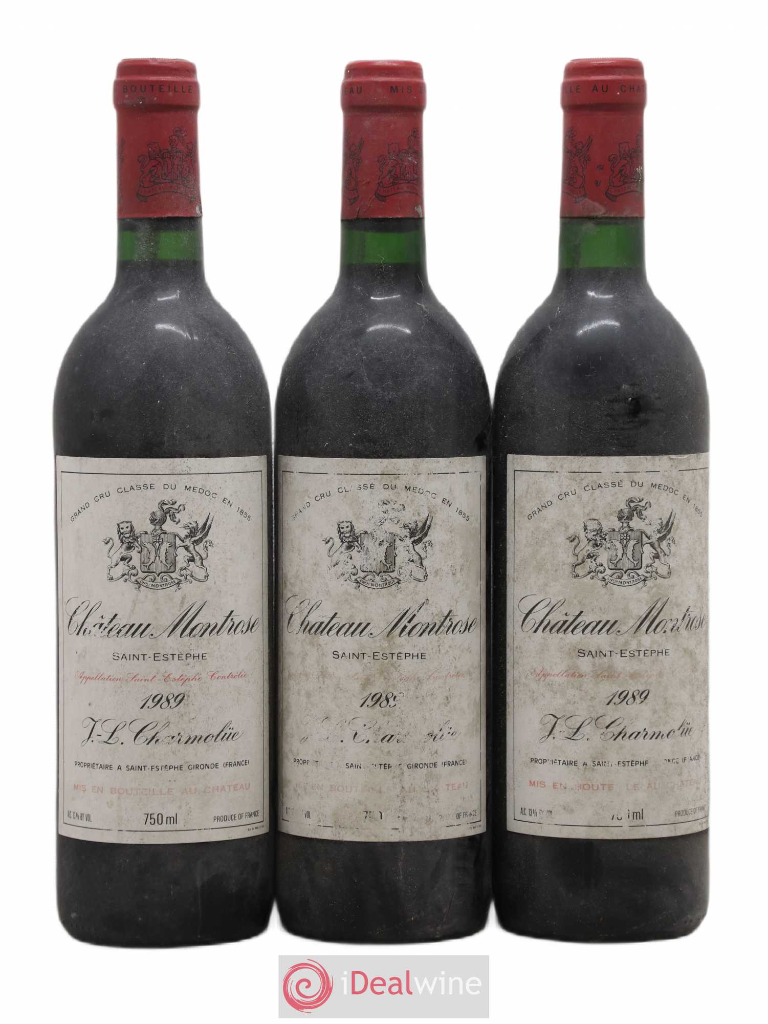 Château Montrose 2ème Grand Cru Classé 1989 - Lot de 3 bouteilles - 0