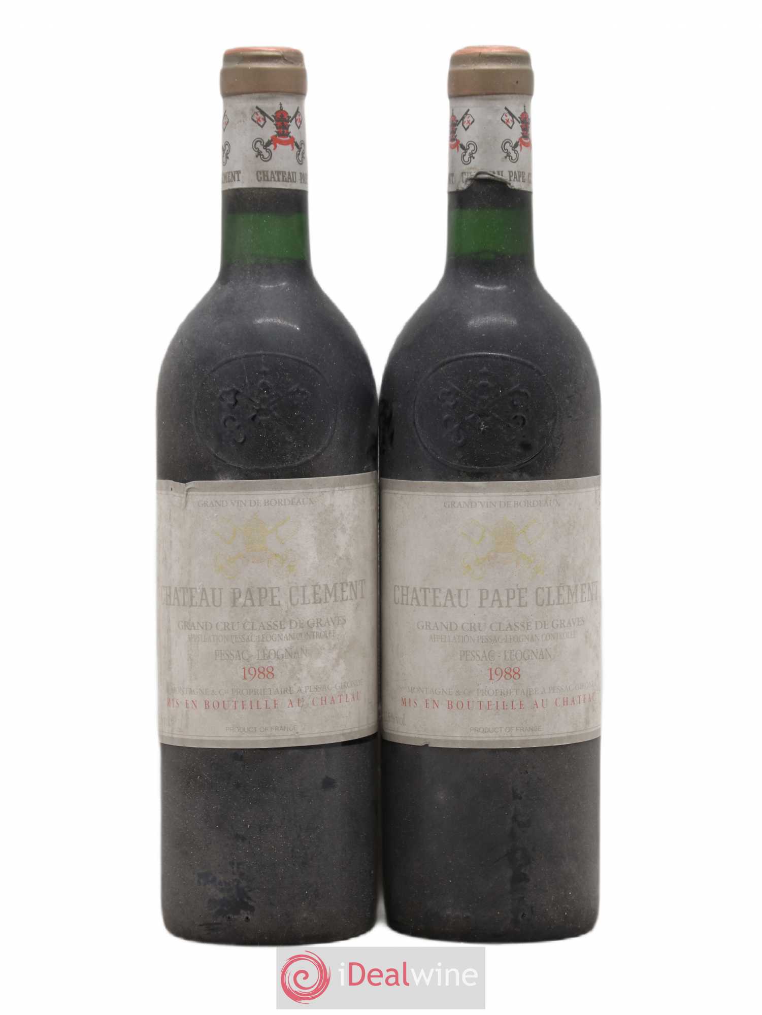 Château Pape Clément Cru Classé de Graves 1988 - Lot de 2 bouteilles - 0