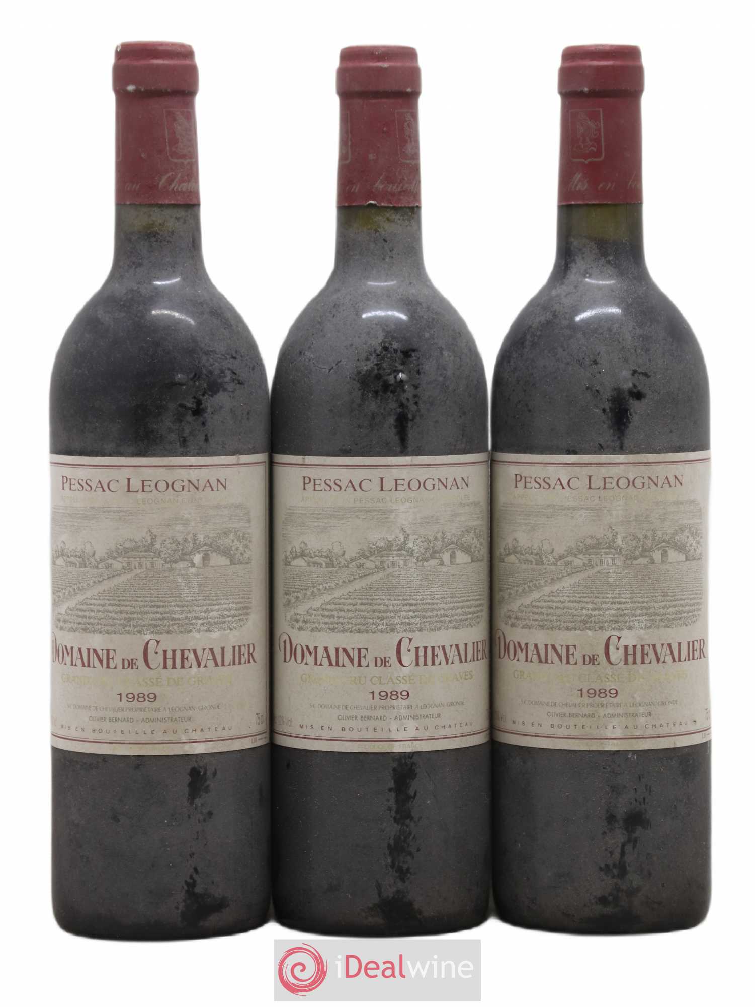 Domaine de Chevalier Cru Classé de Graves 1989 - Lot de 3 bouteilles - 0