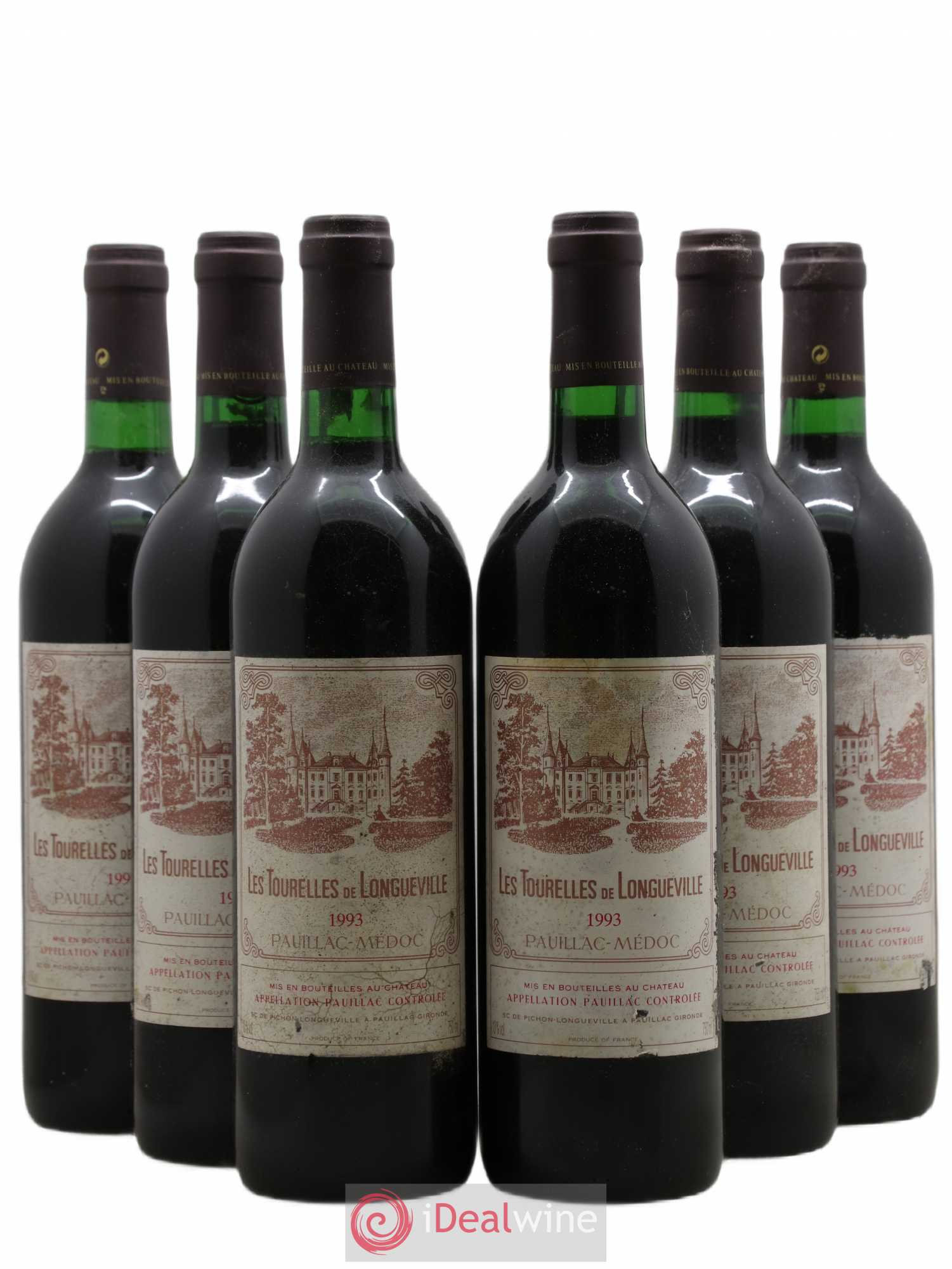 Les Tourelles de Longueville Second Vin 1993 - Lot de 6 bouteilles - 0