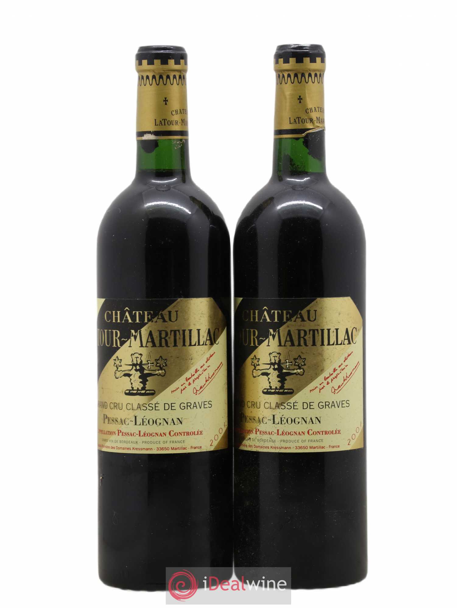 Château Latour-Martillac Cru Classé de Graves 2001 - Lot de 2 bouteilles - 0