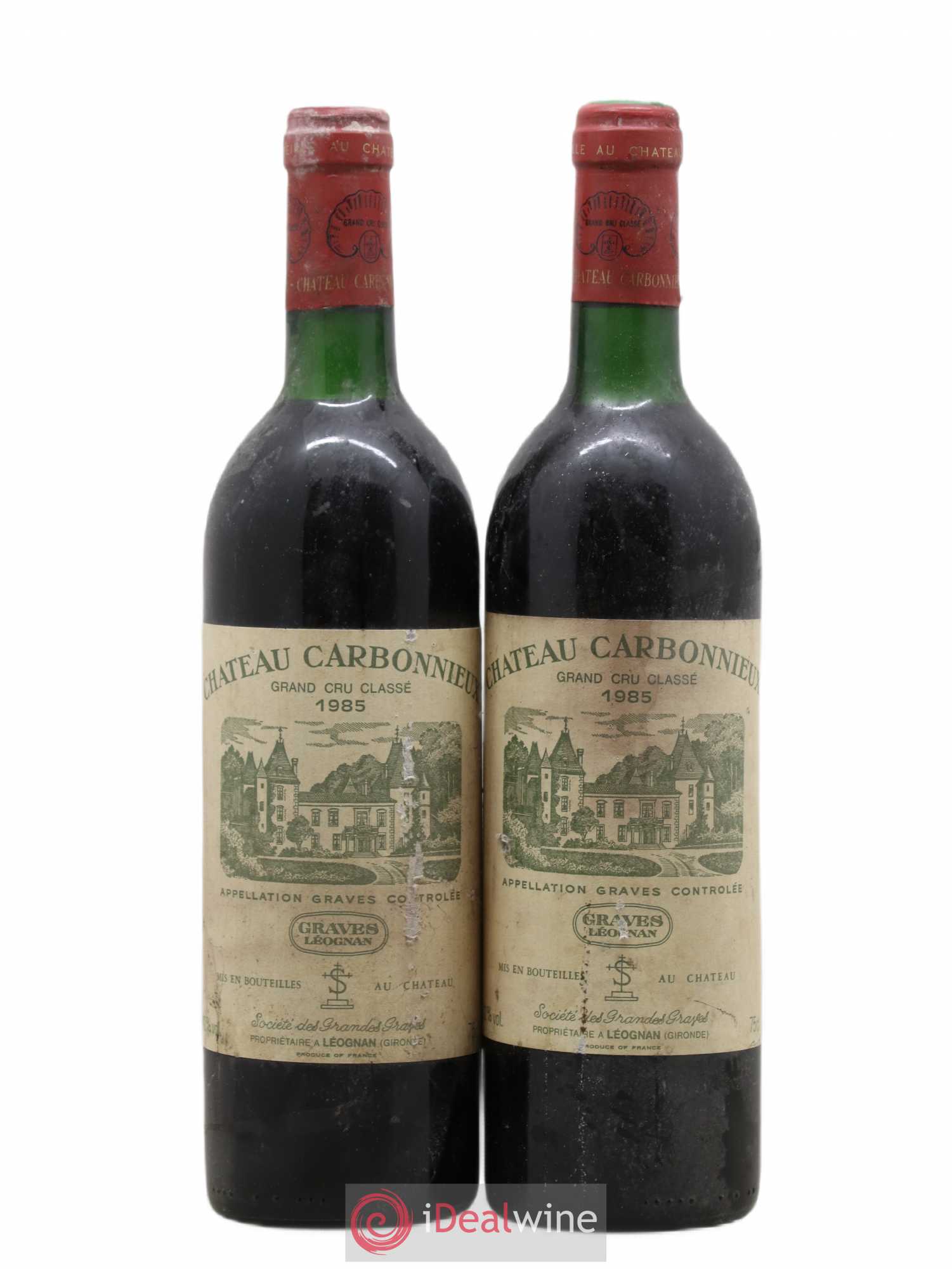 Château Carbonnieux Cru Classé de Graves 1985 - Lot de 2 bouteilles - 0