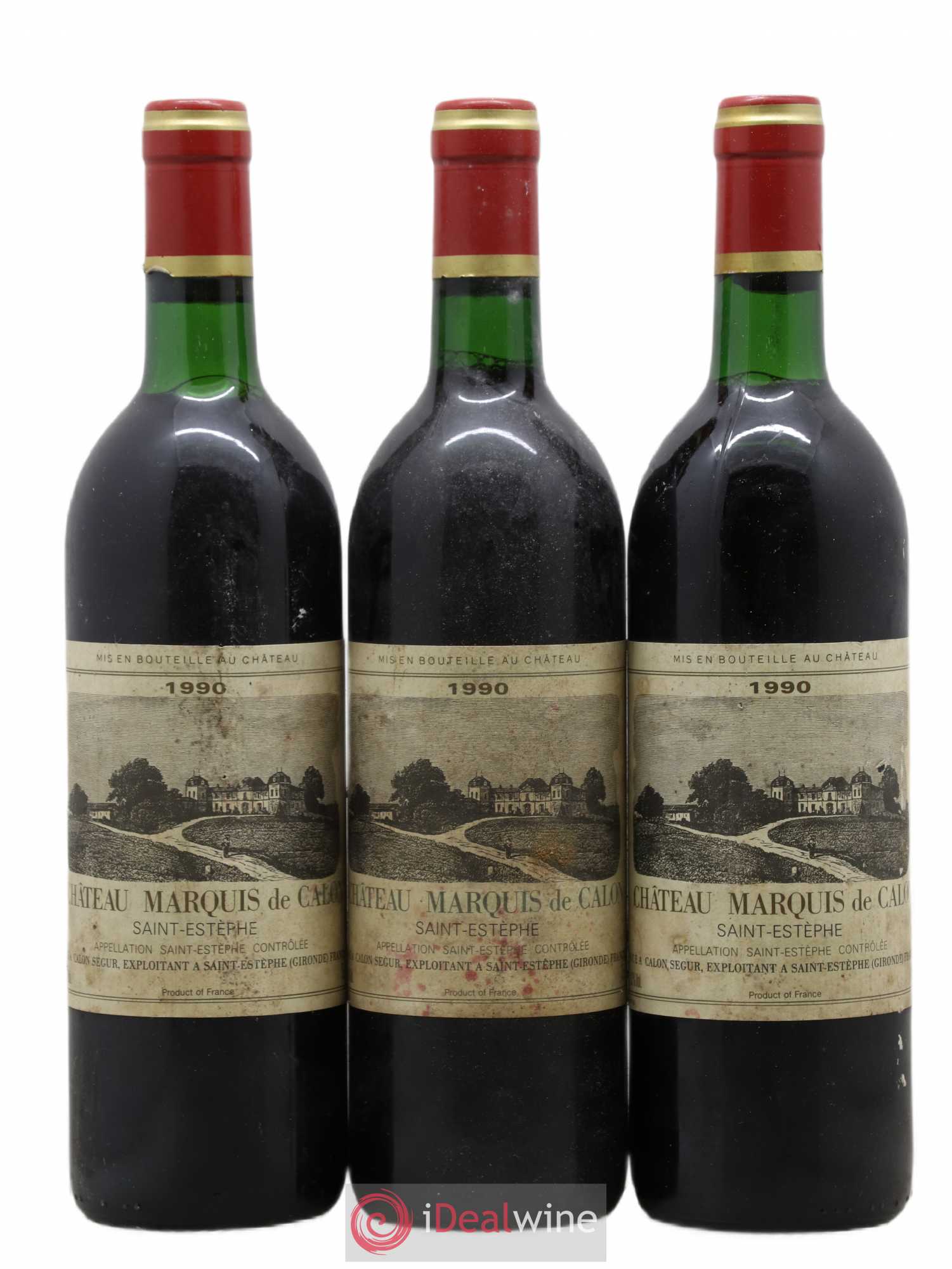 Marquis de Calon Second Vin 1990 - Lot de 3 bouteilles - 0