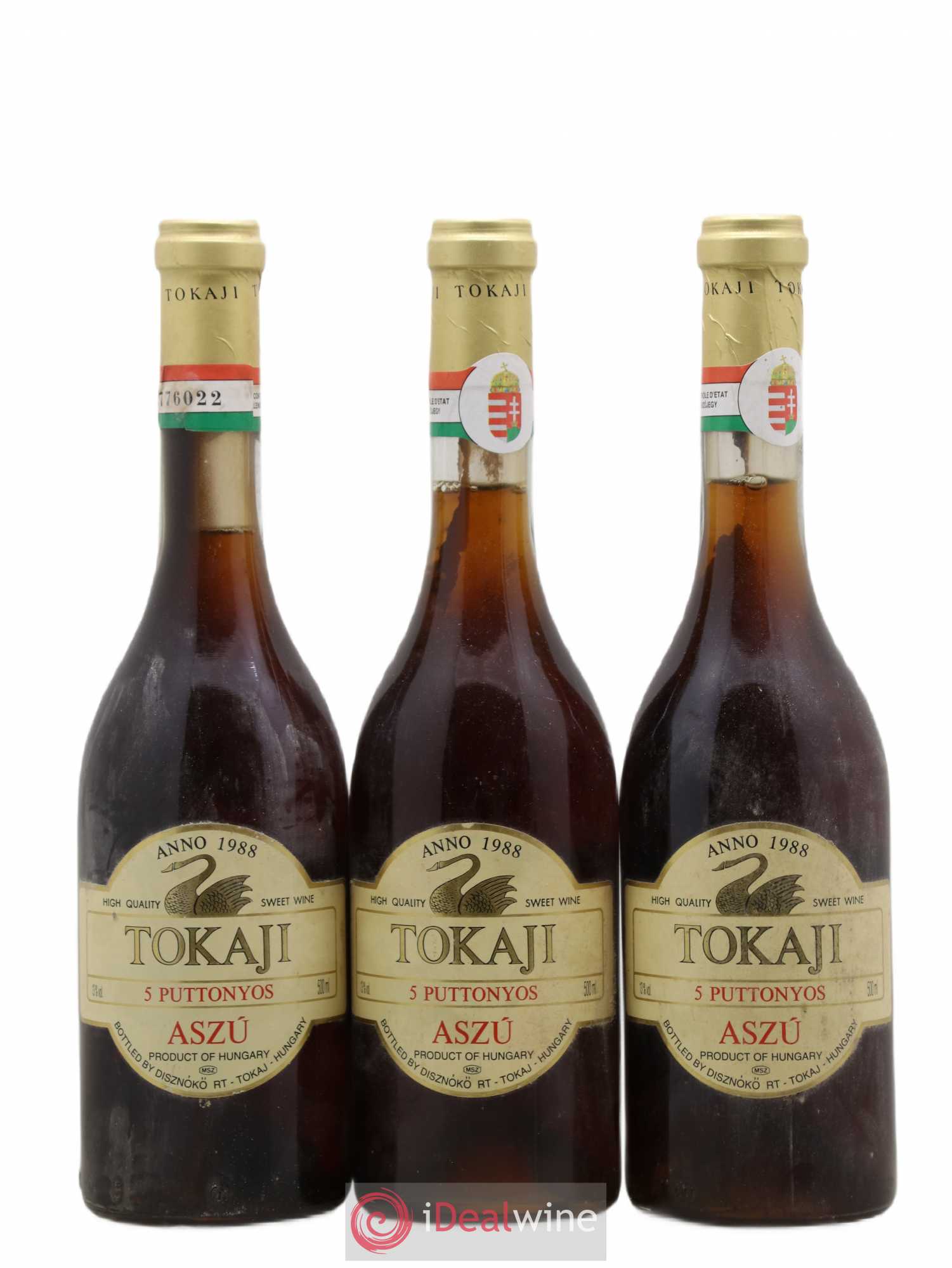 Tokaji Aszu 5 Puttonyos Disznoko (Domaine) 50cl 1988 - Lotto di 3 bottiglie - 0