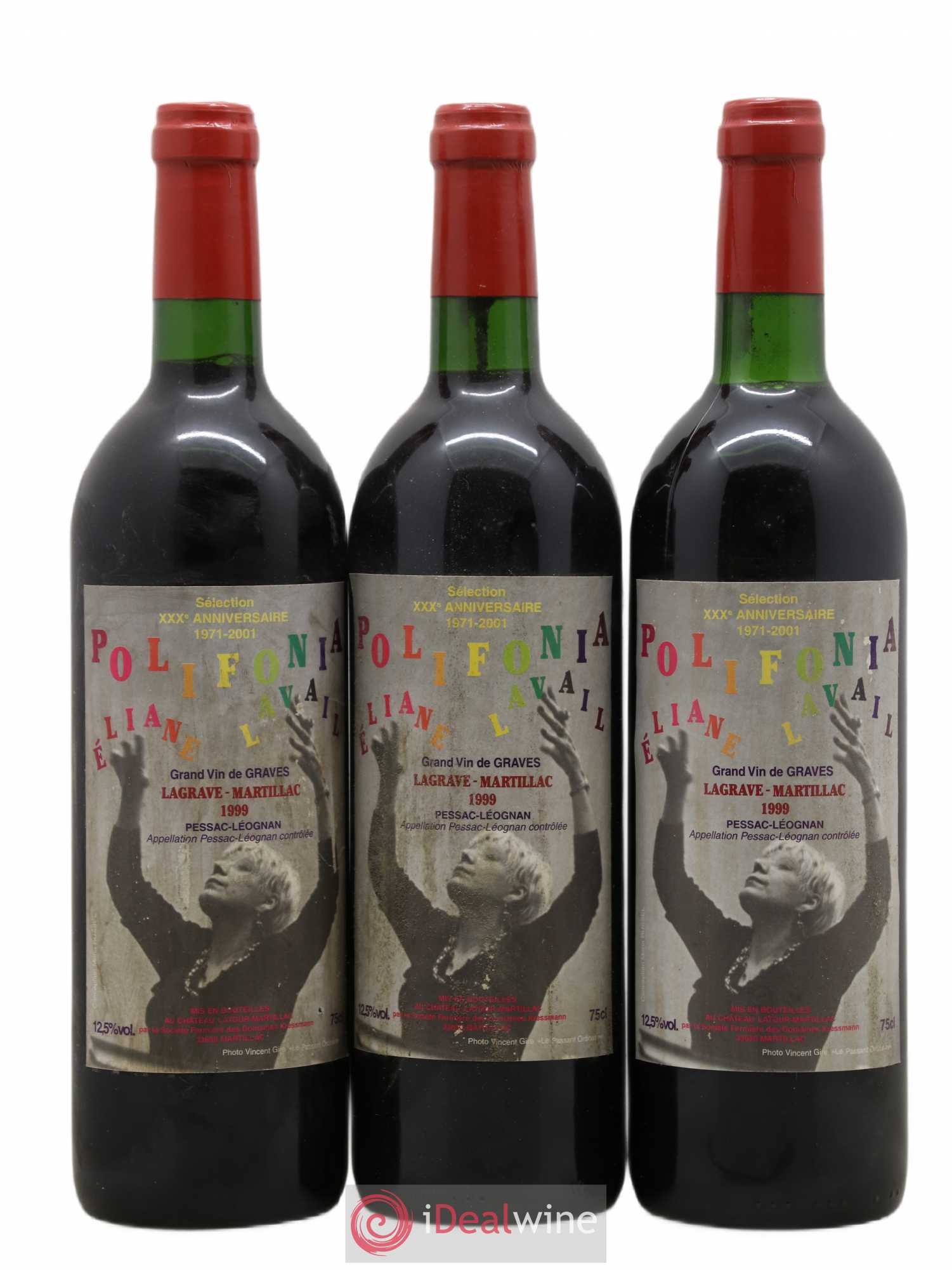 Lagrave Martillac Second Vin 1999 - Lotto di 3 bottiglie - 0