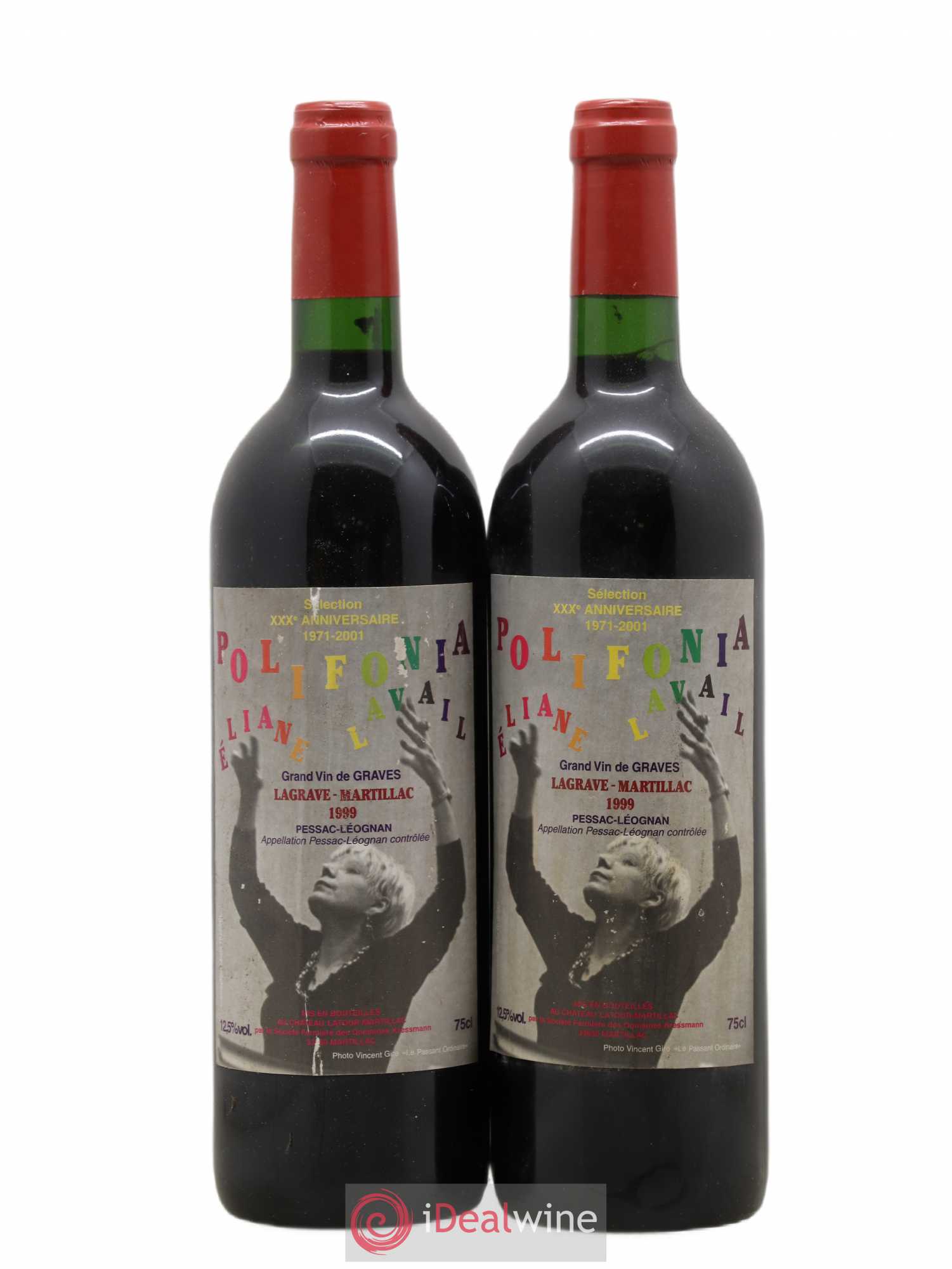Lagrave Martillac Second Vin Sélection Polifonia 1999 - Lot de 2 bouteilles - 0