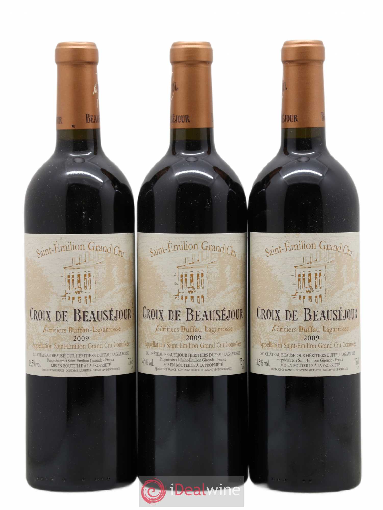 Saint-Émilion Grand Cru Croix de Beauséjour 2009 - Lot de 3 bouteilles - 0