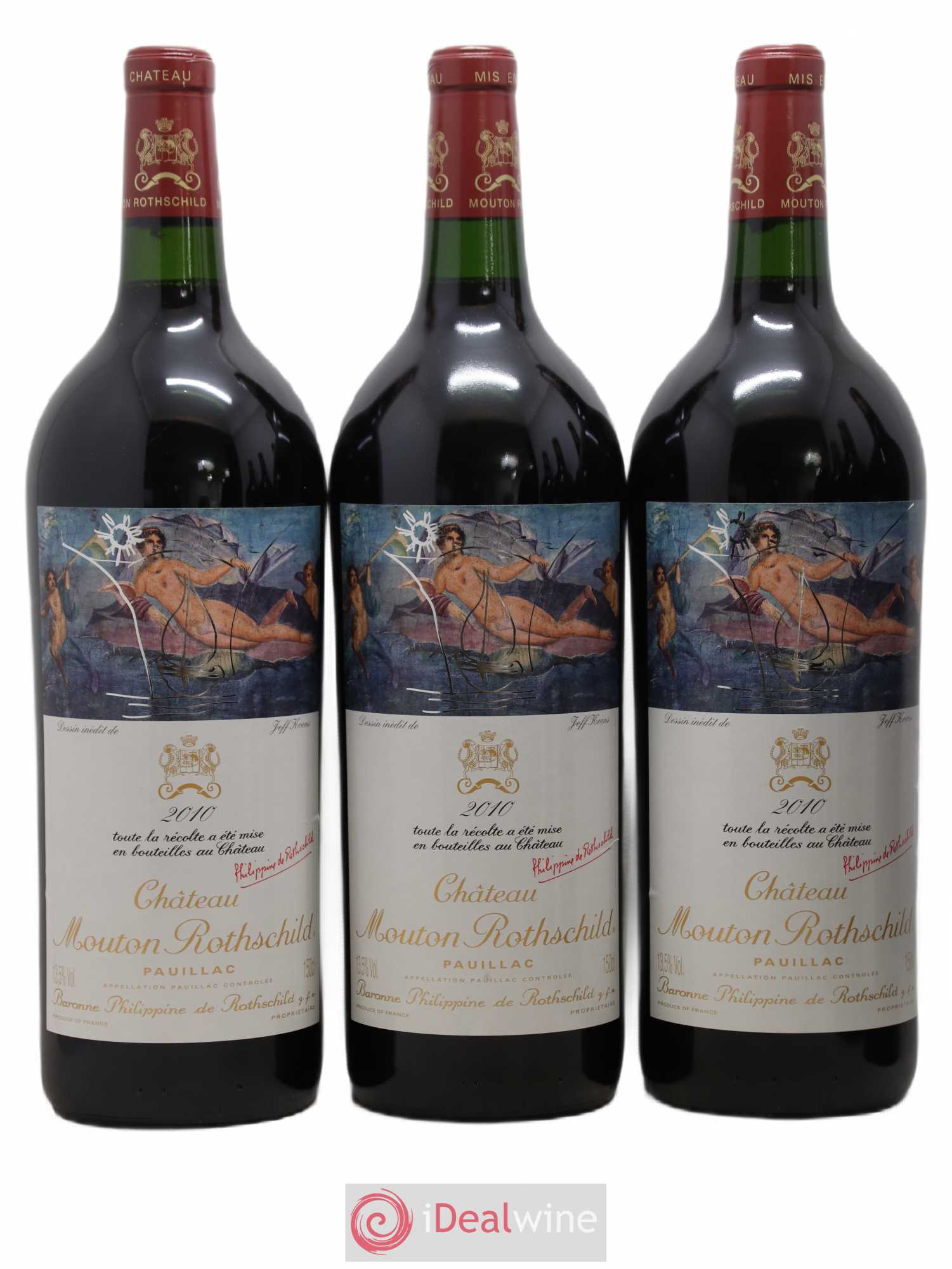 Château Mouton Rothschild 1er Grand Cru Classé 2010 - Lot de 6 magnums - 1