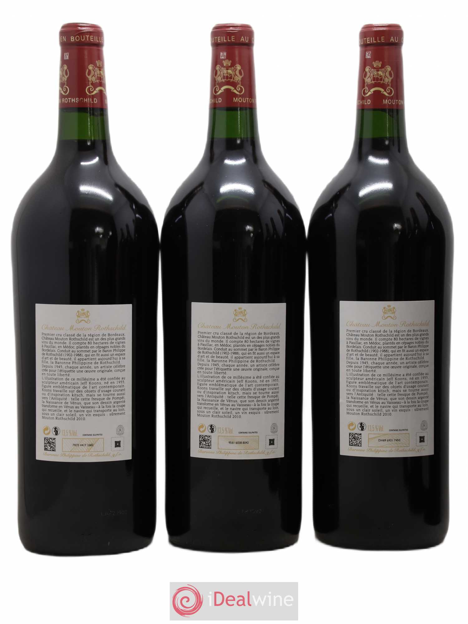 Château Mouton Rothschild 1er Grand Cru Classé 2010 - Lot de 6 magnums - 2