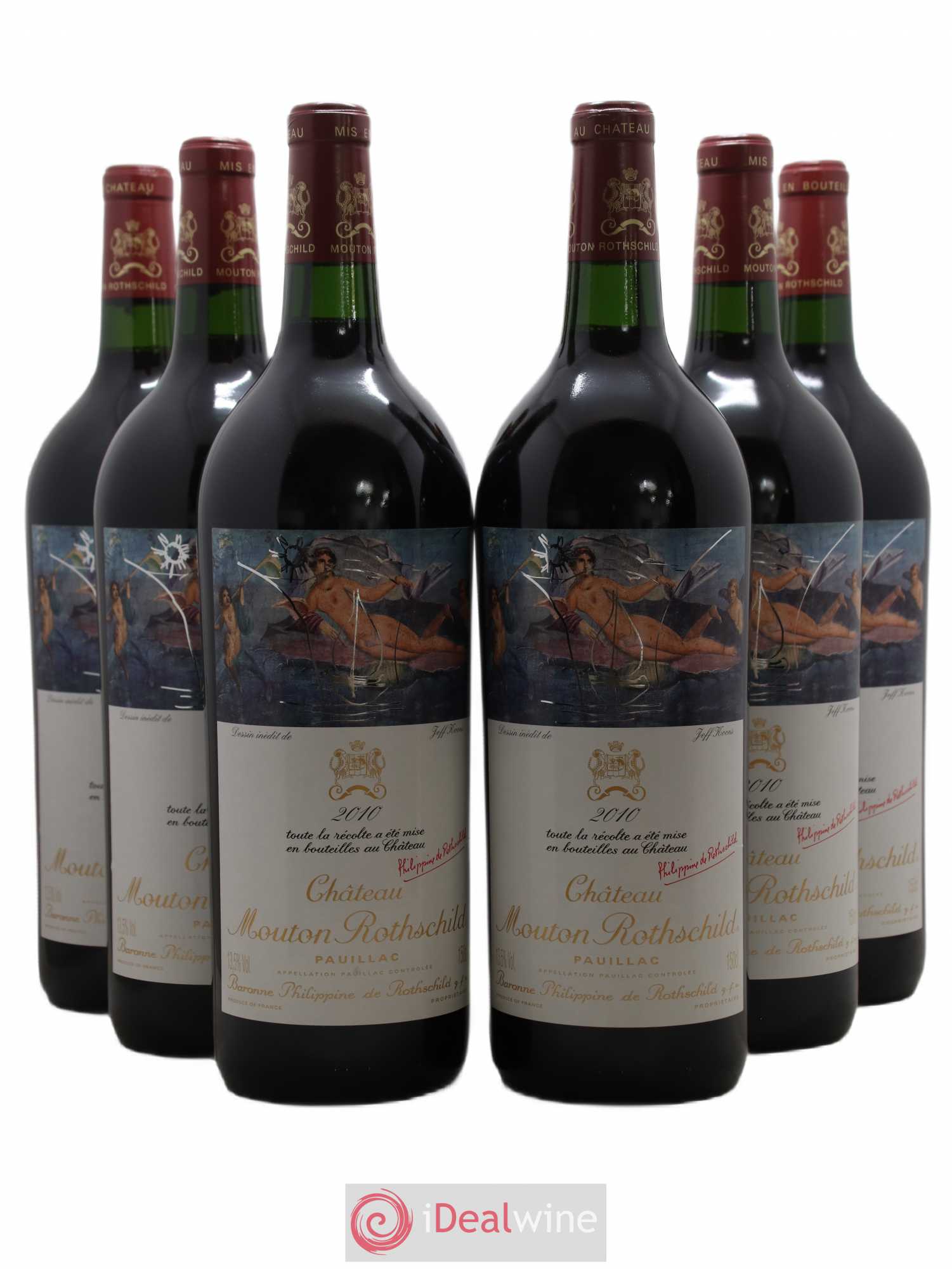 Château Mouton Rothschild 1er Grand Cru Classé 2010 - Lot de 6 magnums - 0