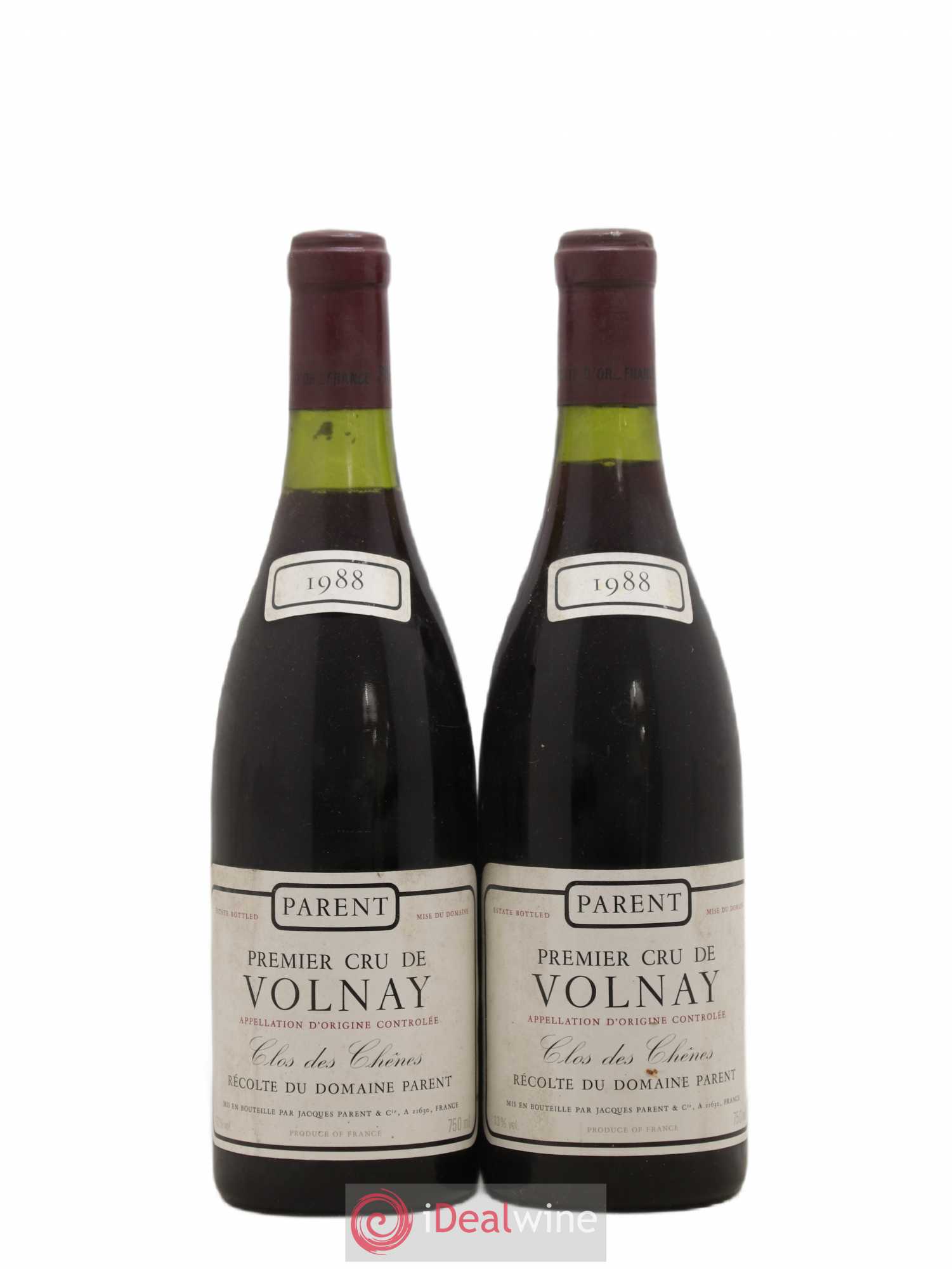 Volnay 1er Cru Clos Des Chênes Domaine Parent 1988 - Posten von 2 Flaschen - 0