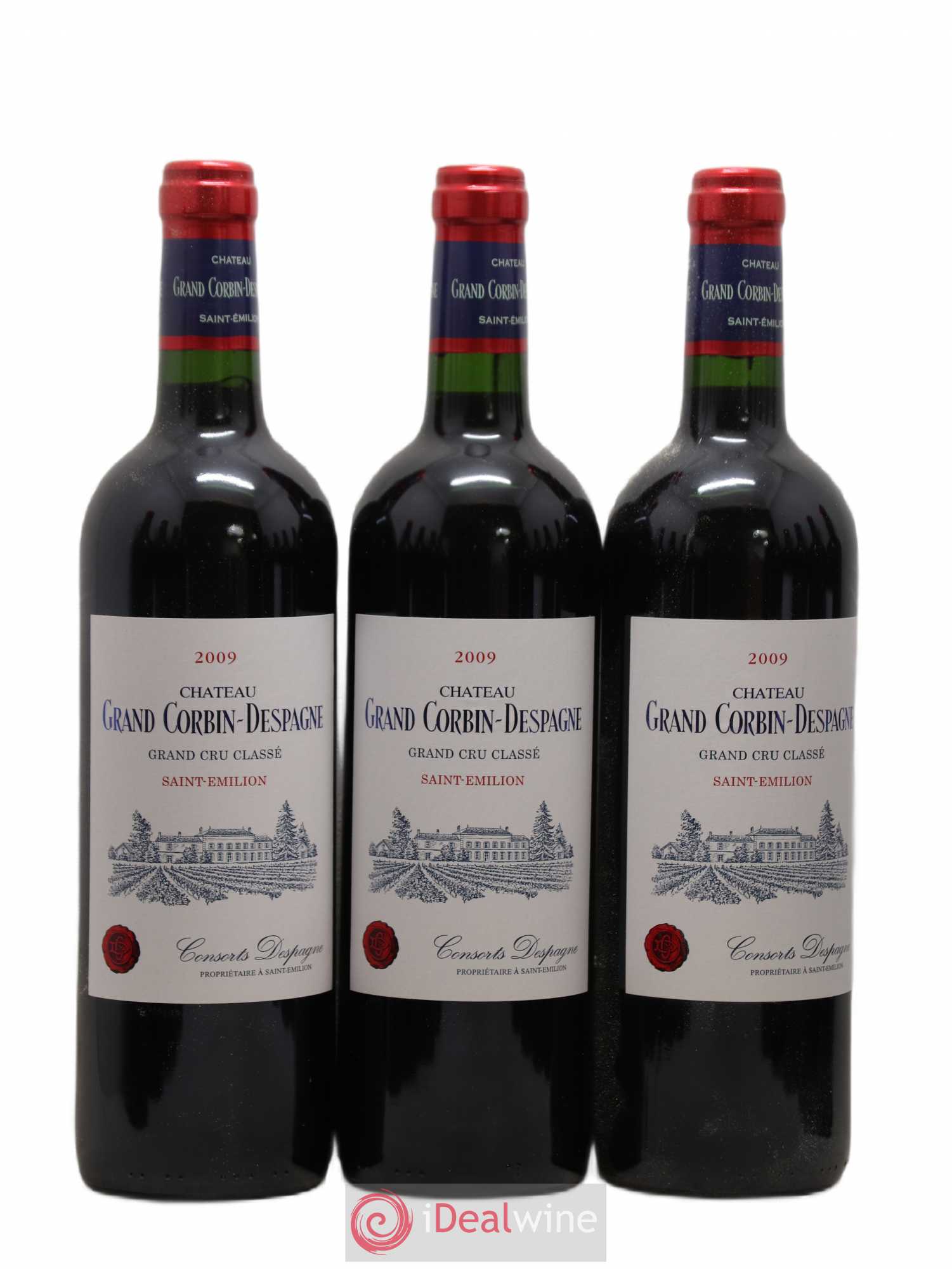 Château Grand Corbin Despagne Grand Cru Classé 2009 - Lot de 12 bouteilles - 1