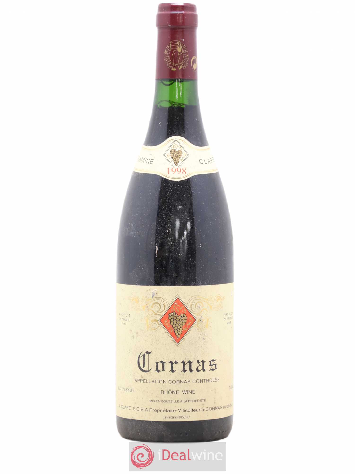 Cornas Auguste Clape 1998 - Posten von 1 Flasche - 0