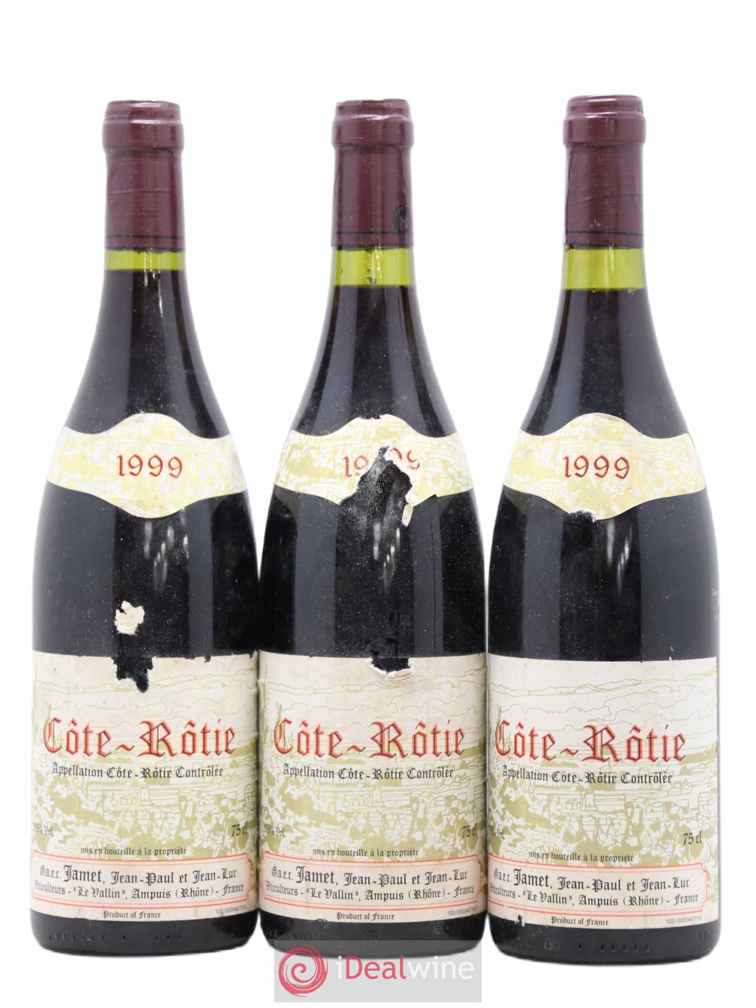 Côte-Rôtie Jamet (Domaine) 1999 - Lot de 3 bouteilles - 0