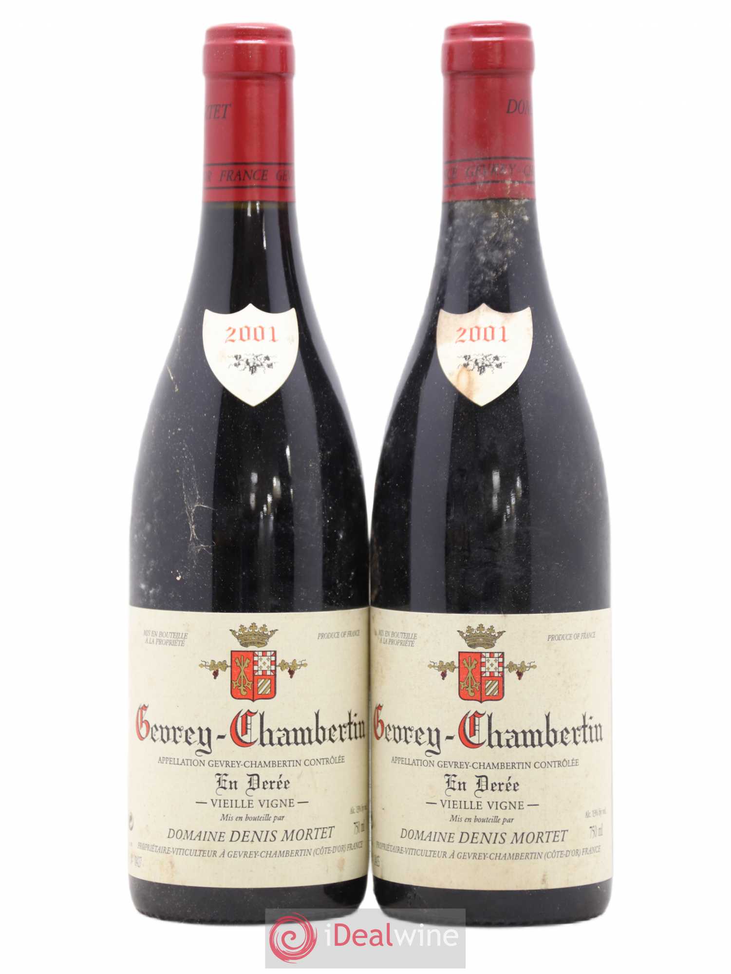Gevrey-Chambertin En Derée Vieille Vigne Denis Mortet (Domaine) 2001 - Lot de 2 bouteilles - 0
