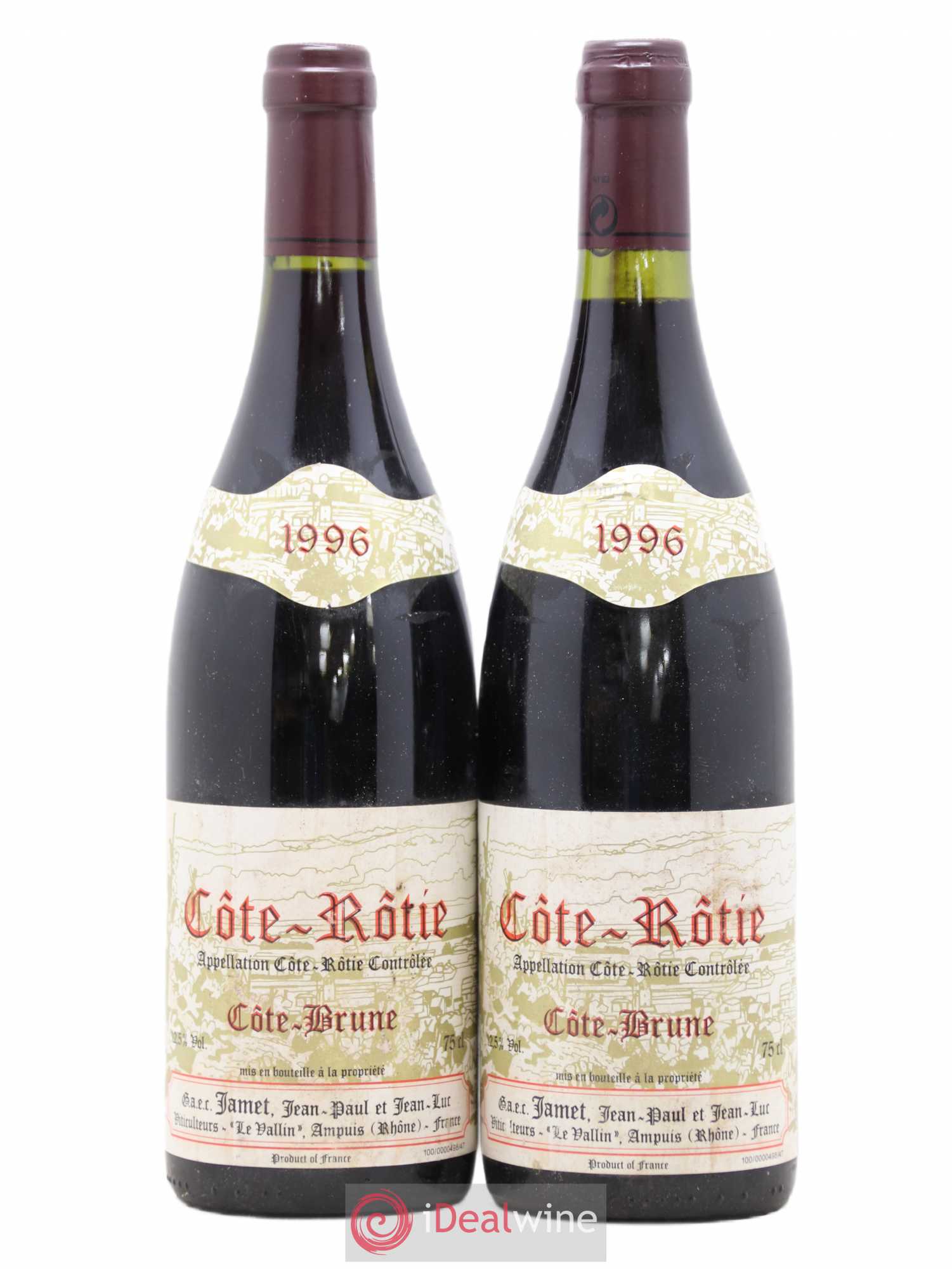 Côte-Rôtie Côte Brune Jamet (Domaine) 1996 - Lot de 2 bouteilles - 0