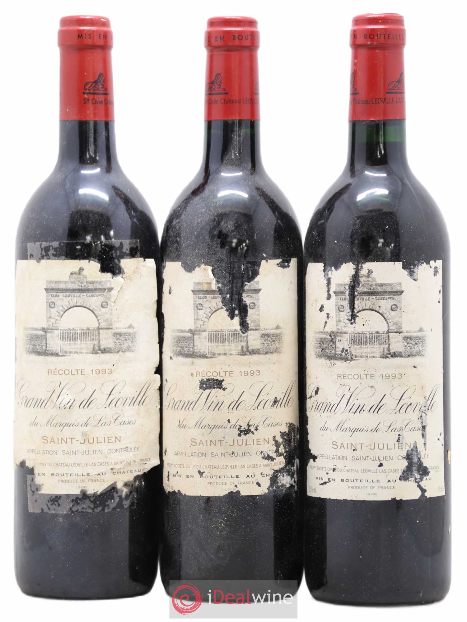 Château Léoville Las Cases 2ème Grand Cru Classé 1993 - Lot de 3 bouteilles - 0