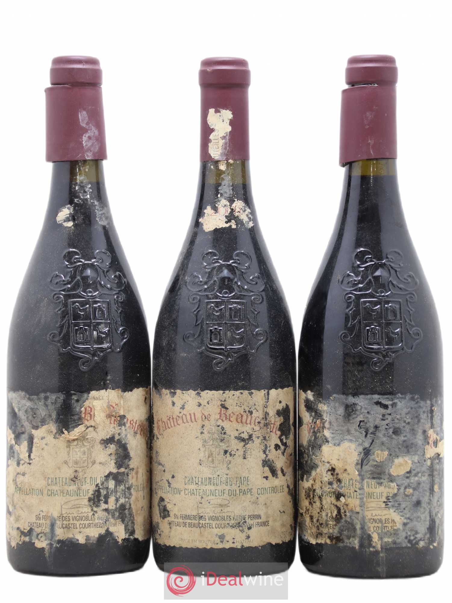 Châteauneuf-du-Pape Château de Beaucastel Famille Perrin 2001 - Lot de 3 bouteilles - 0