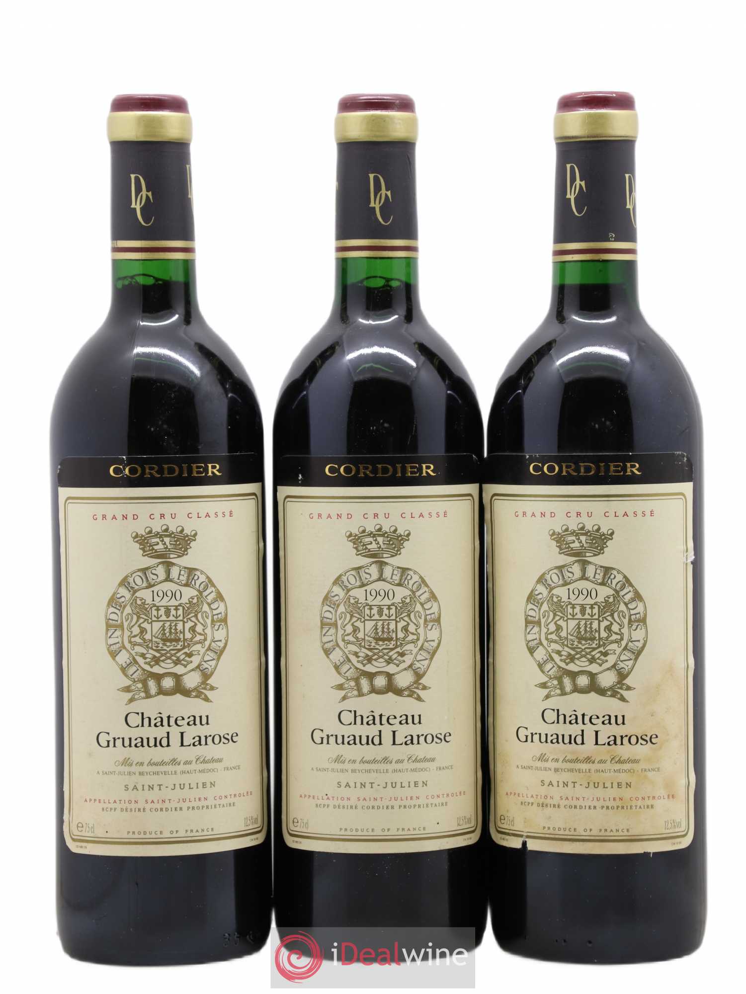 Château Gruaud Larose 2ème Grand Cru Classé 1990 - Lot de 3 bouteilles - 0