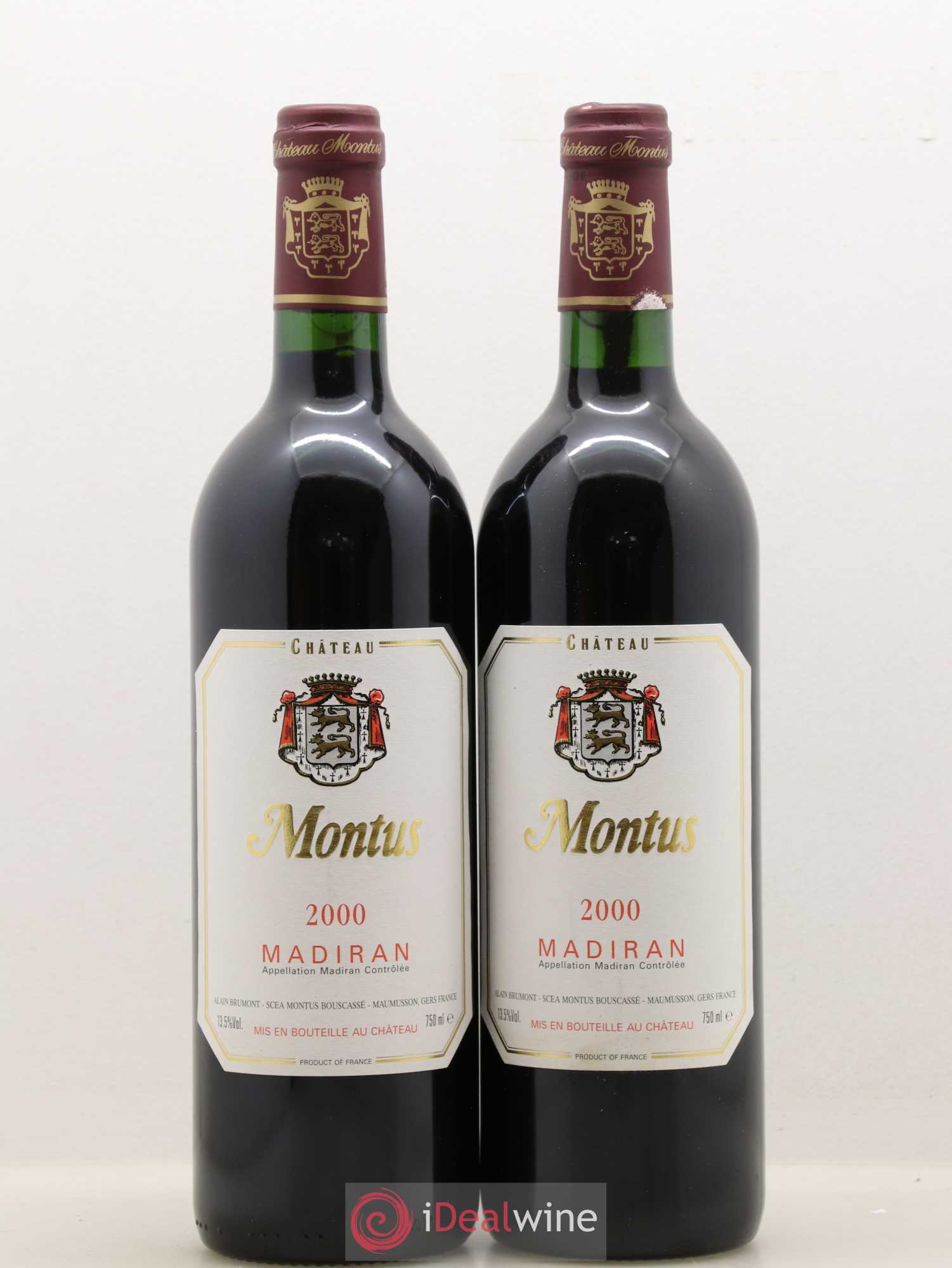 Madiran Château Montus Alain Brumont 2000 - Lot de 2 bouteilles - 0