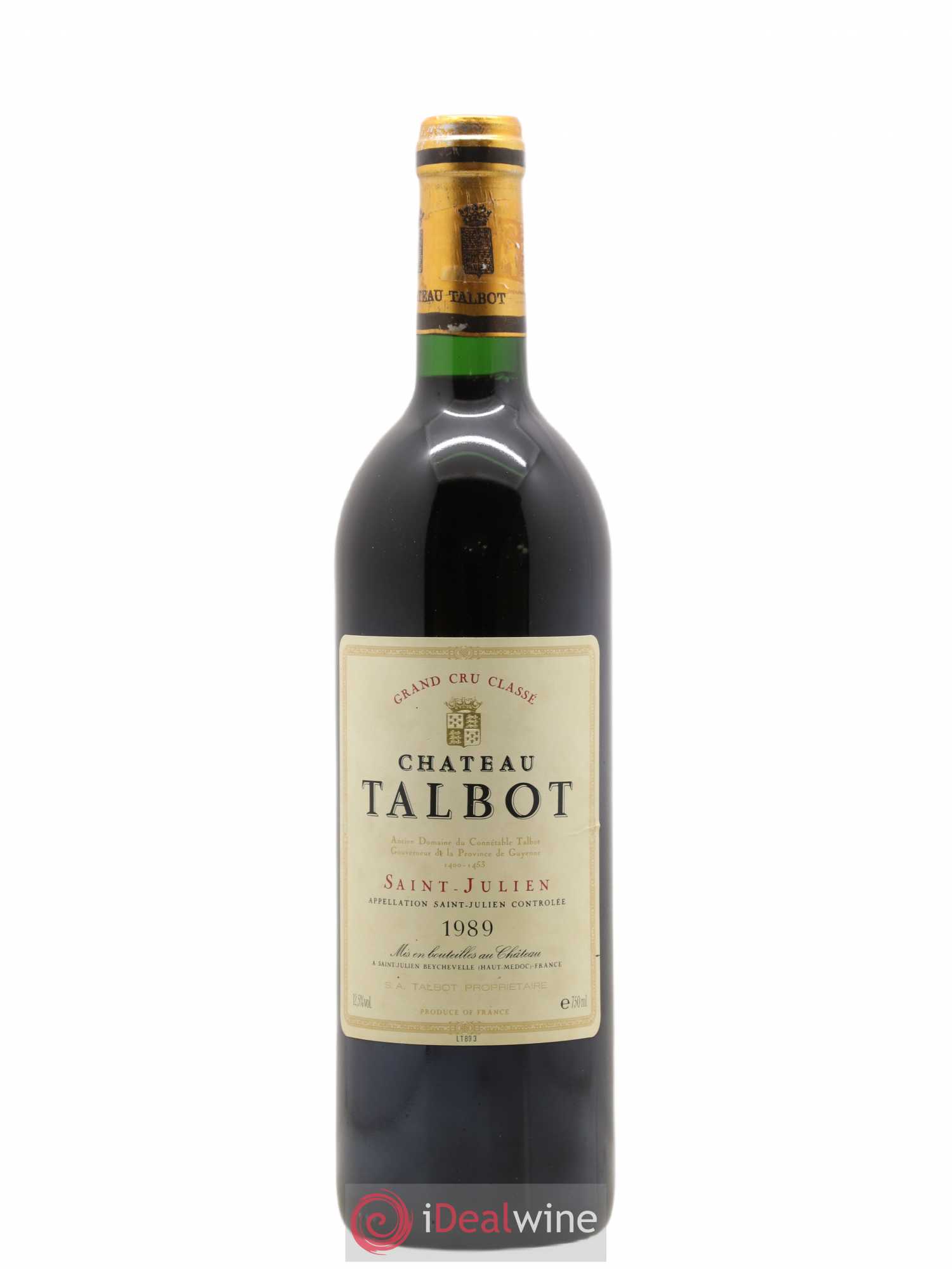 Château Talbot 4ème Grand Cru Classé 1989 - Lot de 1 bouteille - 0