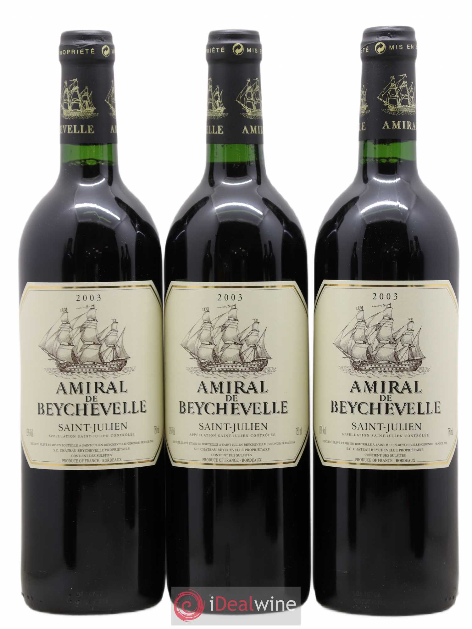 Amiral de Beychevelle Second Vin 2003 - Lot de 6 bouteilles - 1